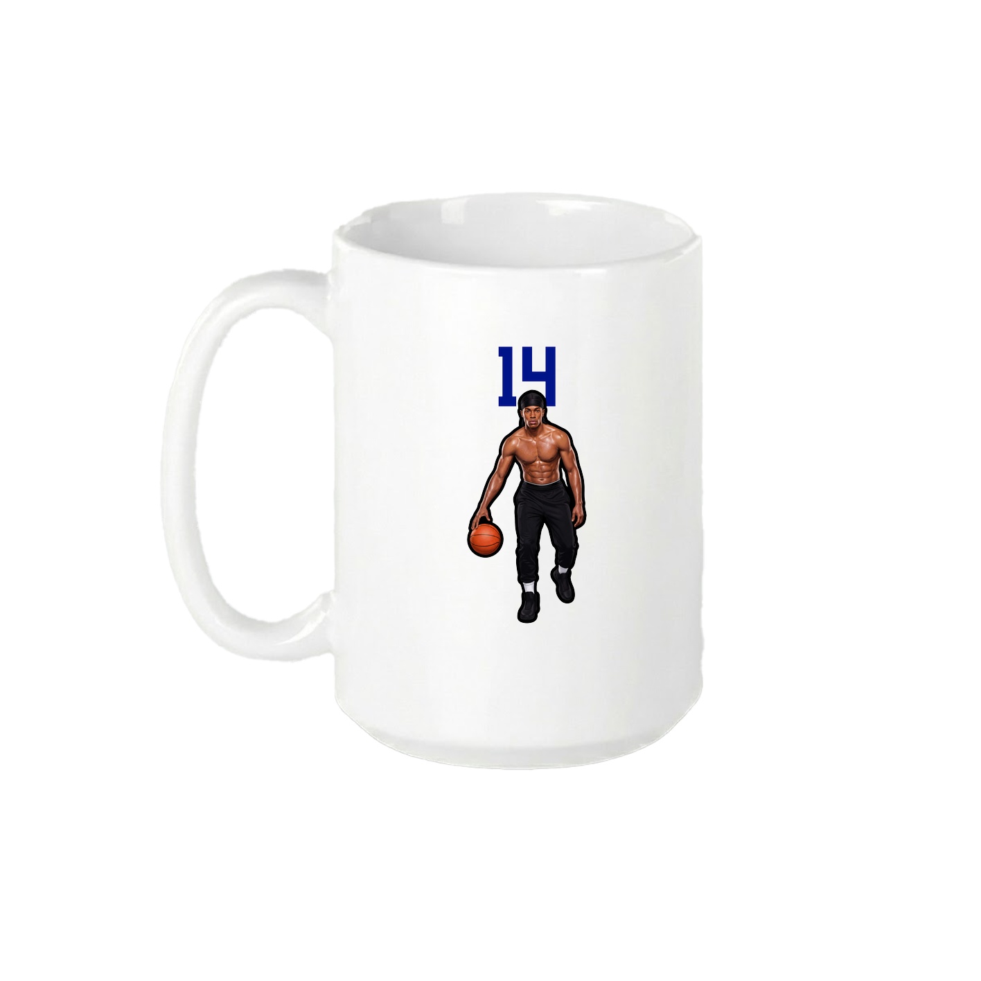 15oz Coffee Mug — Number Top in White