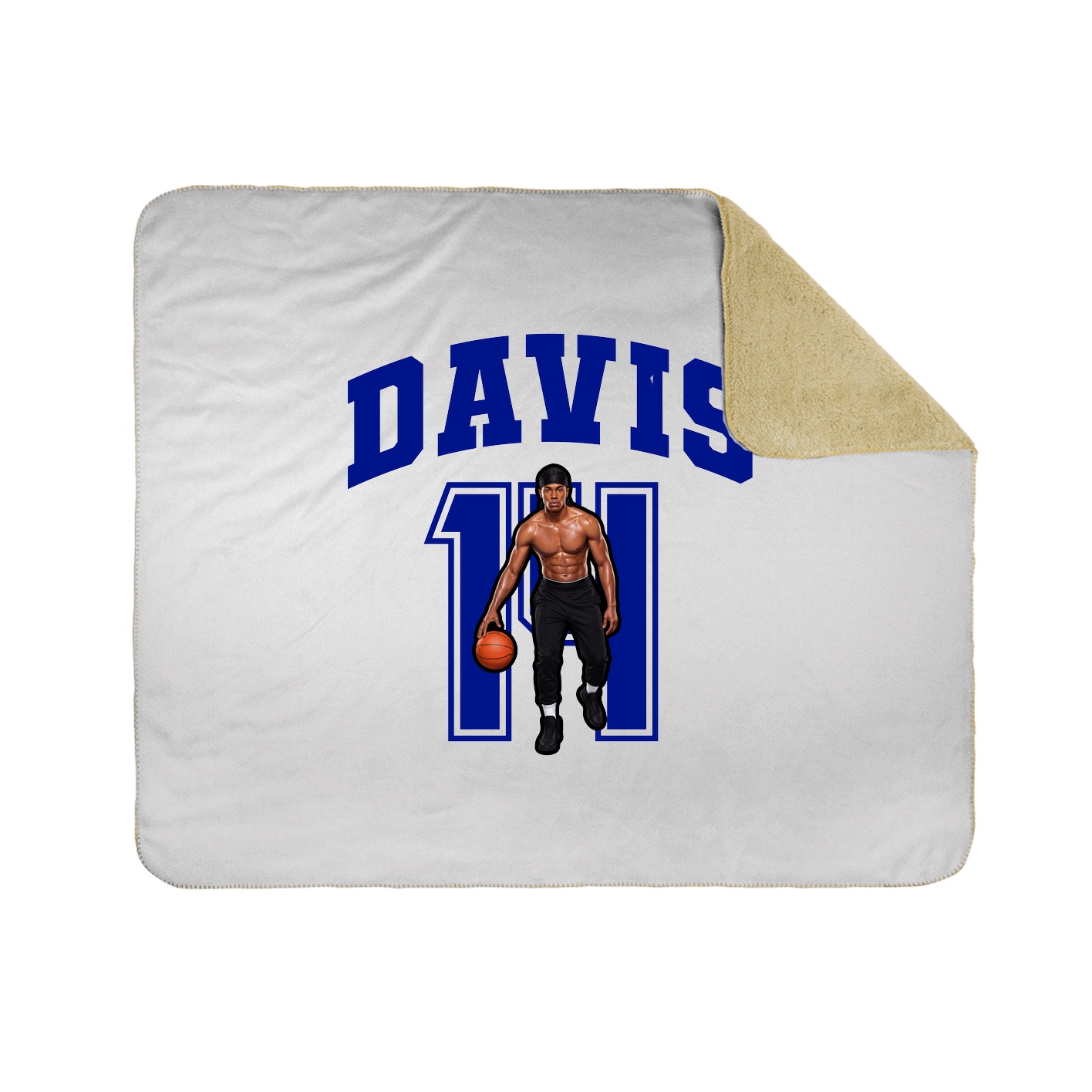 Throw Blanket — Number in White