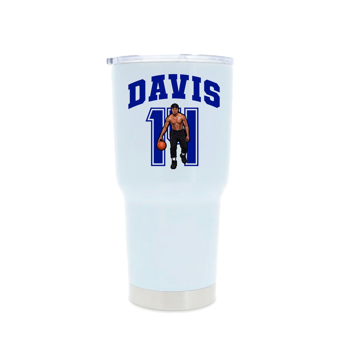 30oz Stainless Steel Tumbler — Number in White