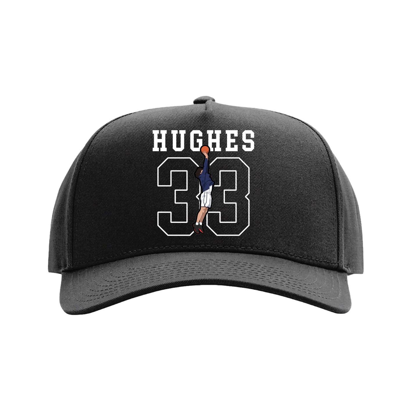 Full Fabric Five-Panel Champ Cap — Shirsey in Black