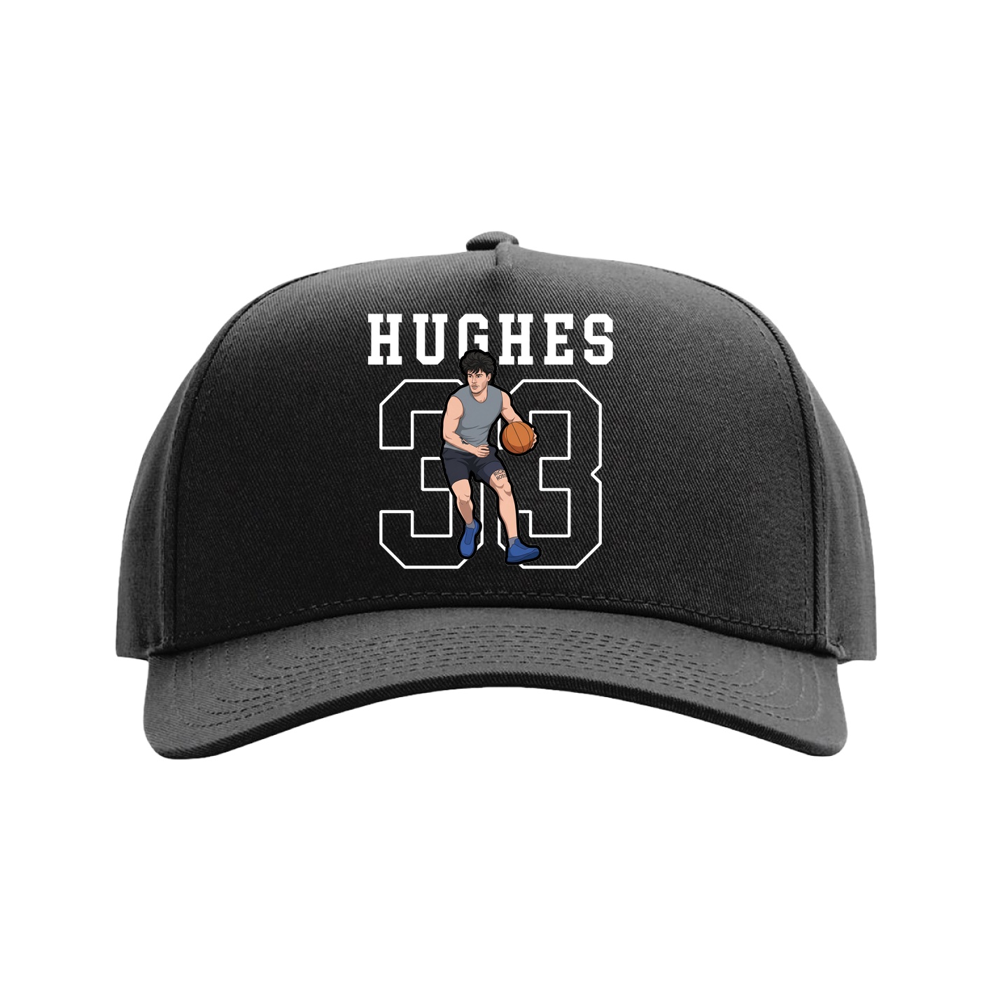 Full Fabric Five-Panel Champ Cap — Shirsey in Black