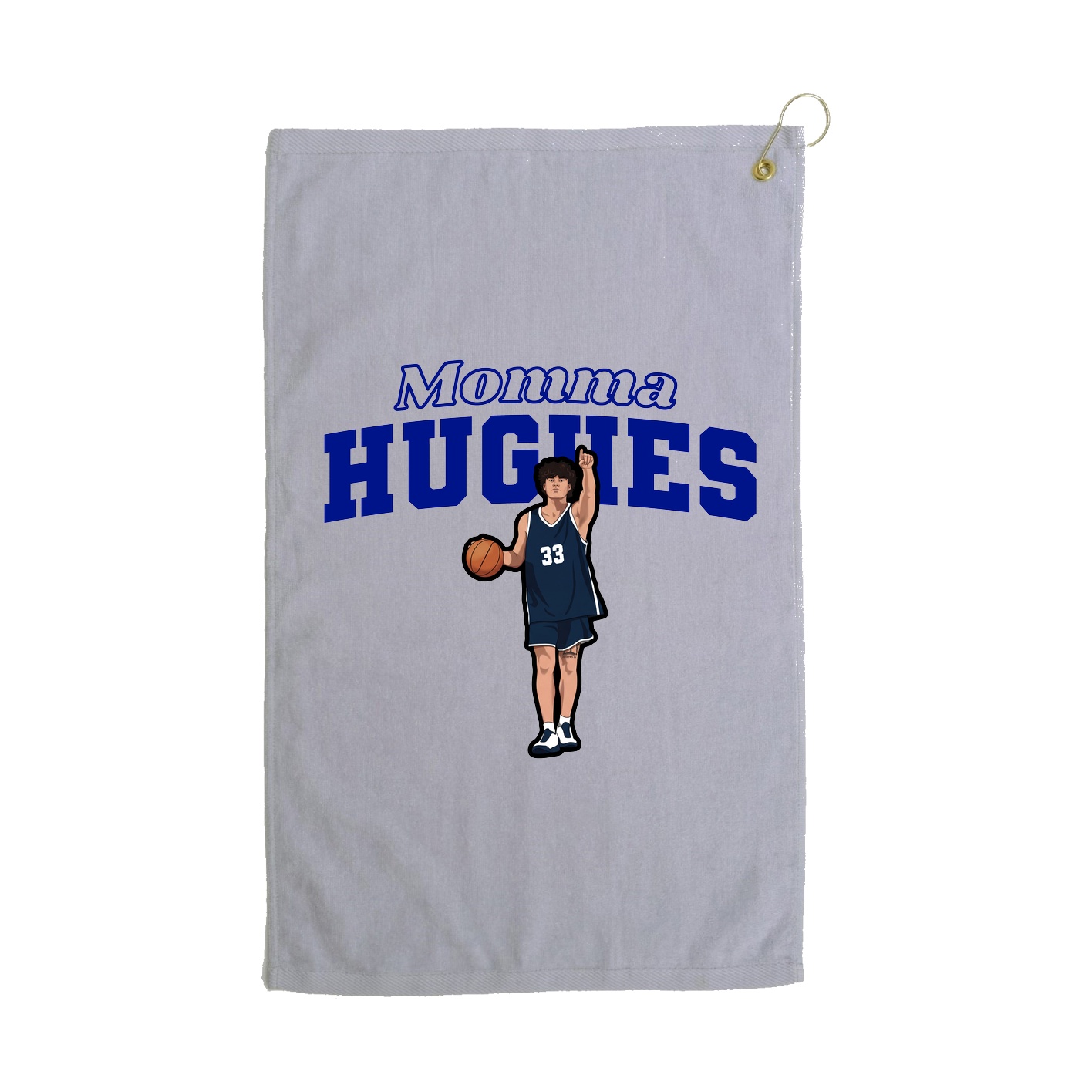 Golf Towel — Mothers Day Block in Grey
