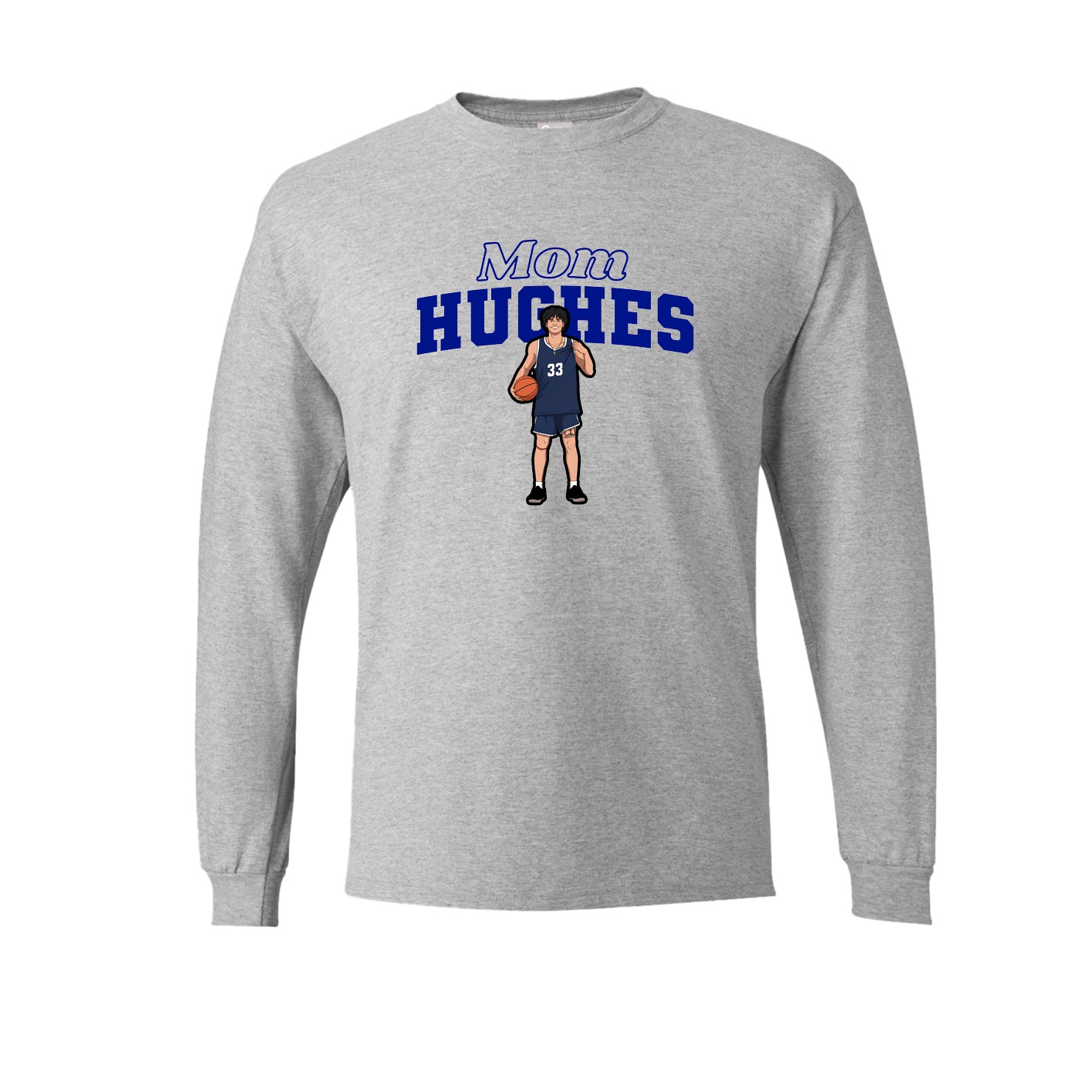 Long Sleeve Tee — Mothers Day Block in Grey