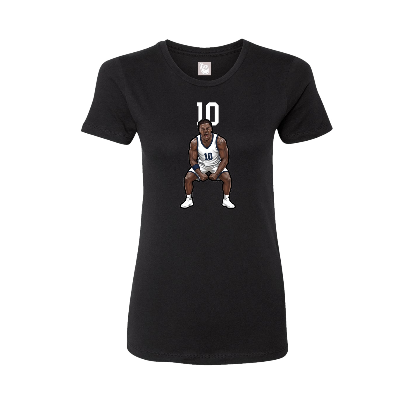 Womens Tee — Number Top in Black