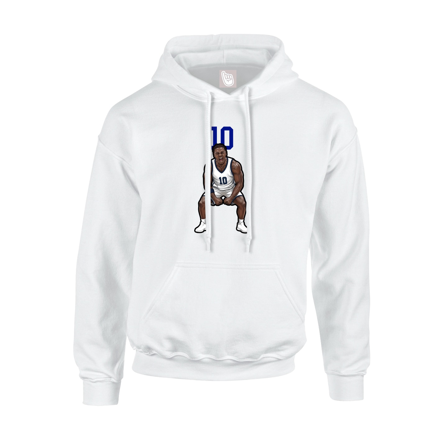 Youth Hoodie — Number Top in White