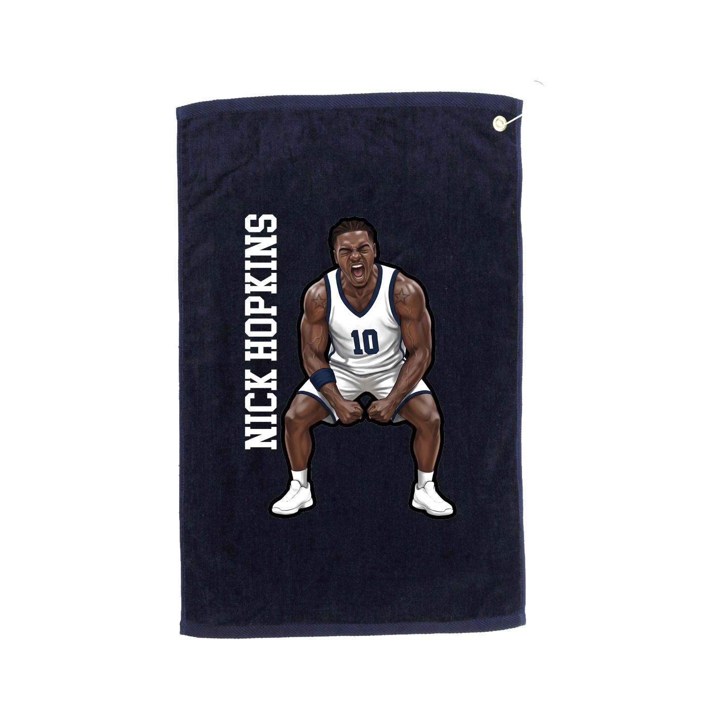 Golf Towel — Name Vertical in Navy