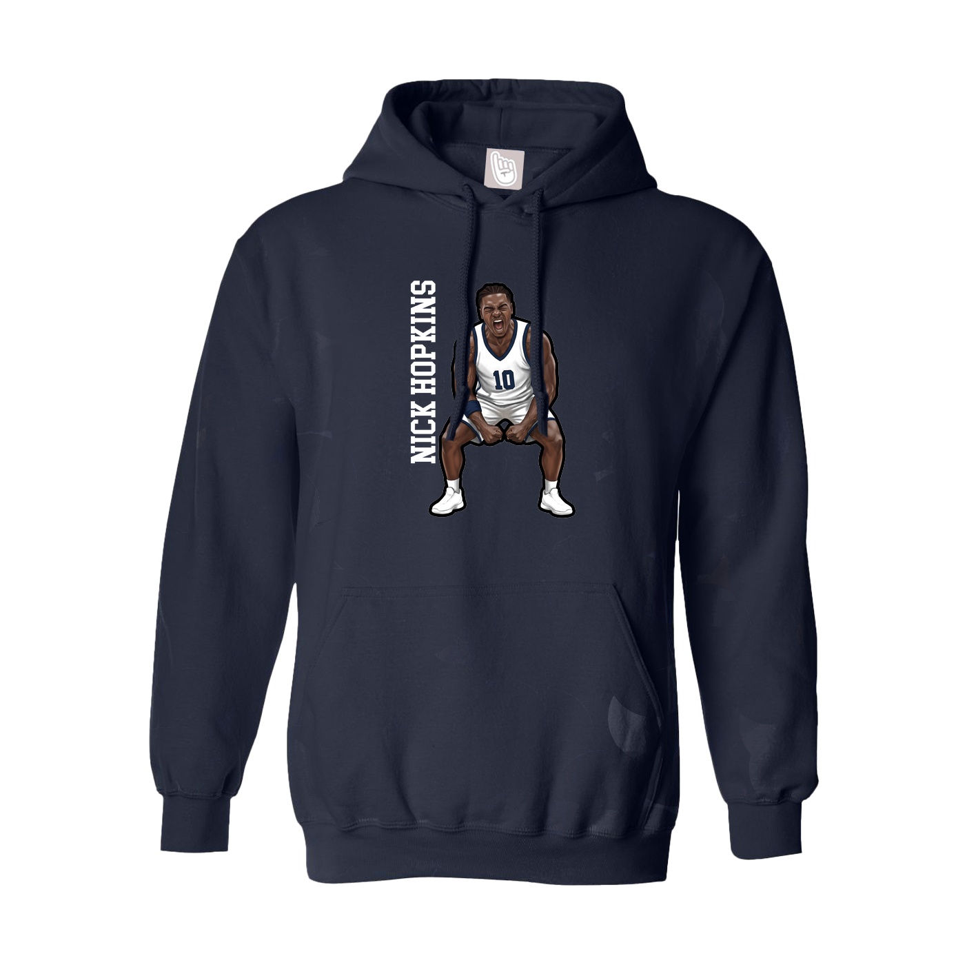 Hoodie — Name Vertical in Navy