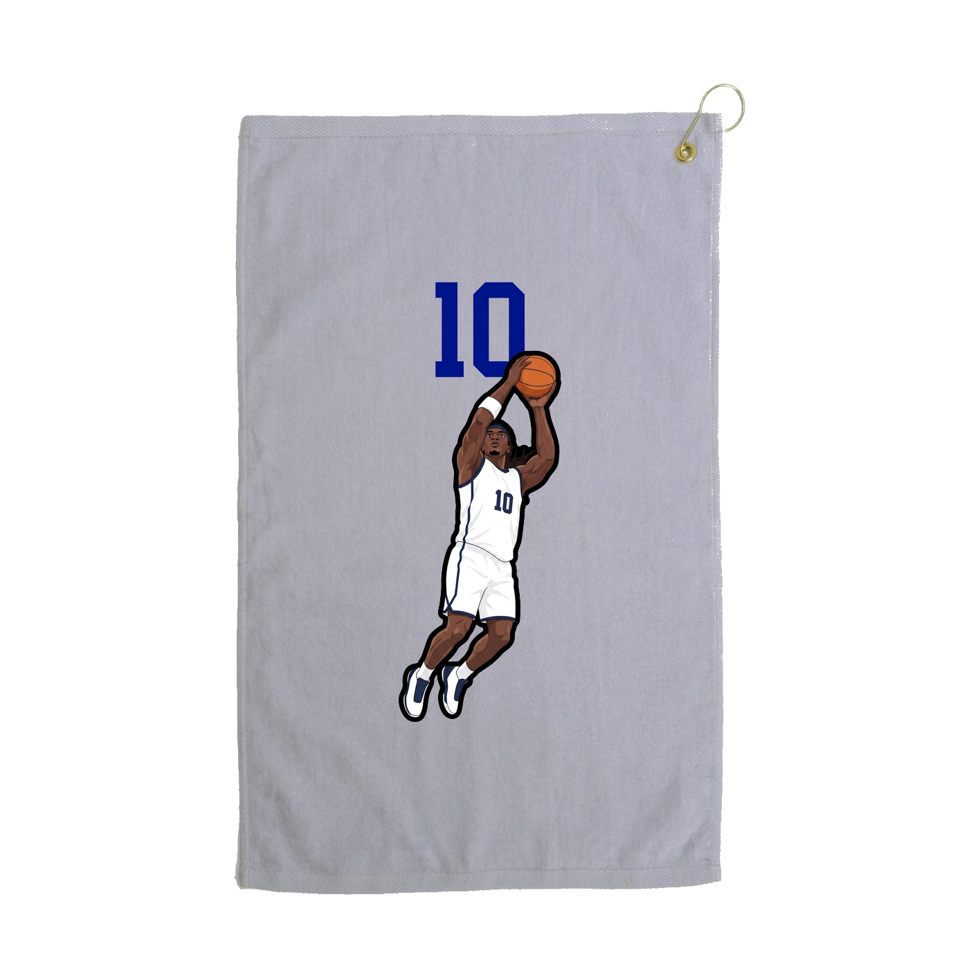 Golf Towel — Number Top in Grey