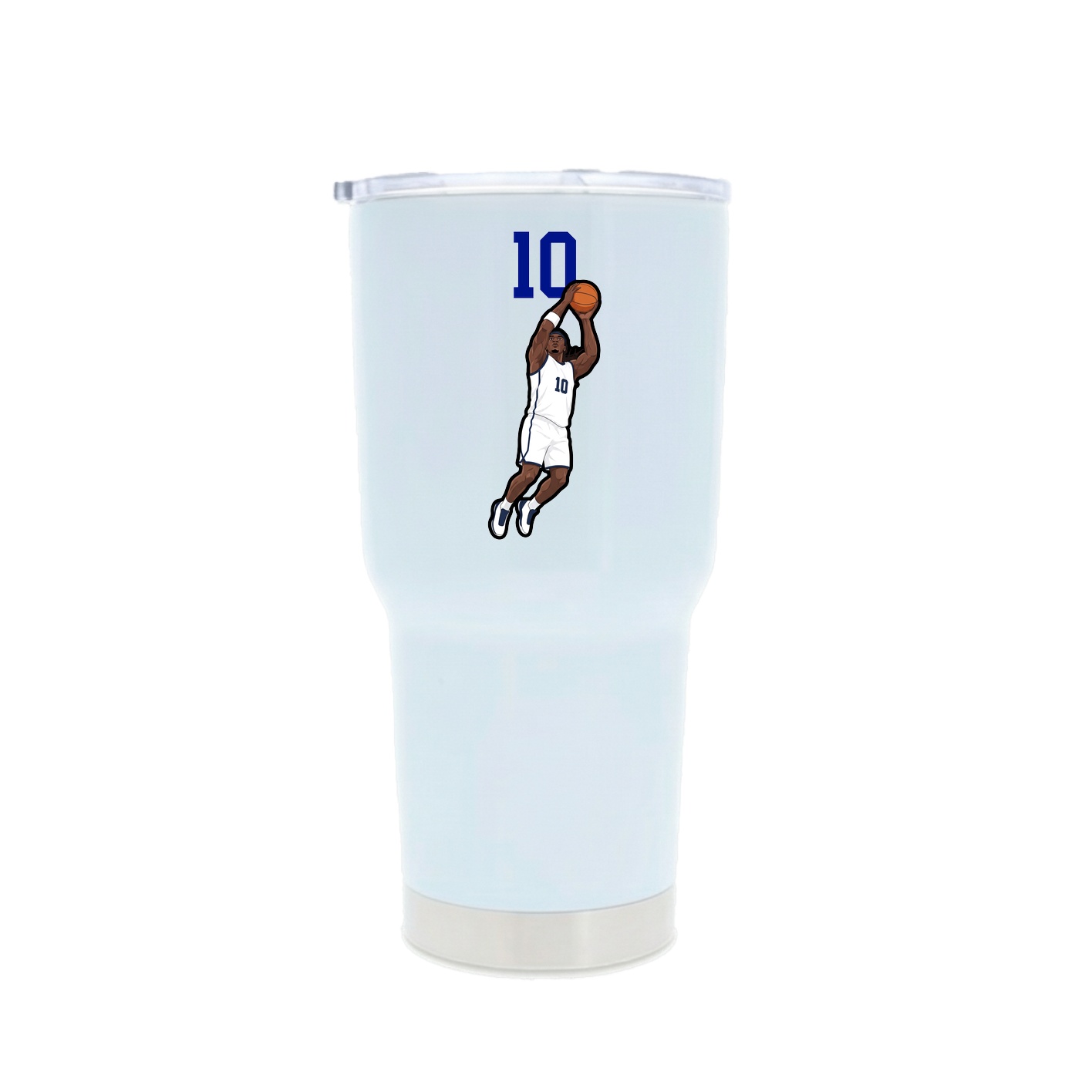 30oz Stainless Steel Tumbler — Number Top in White