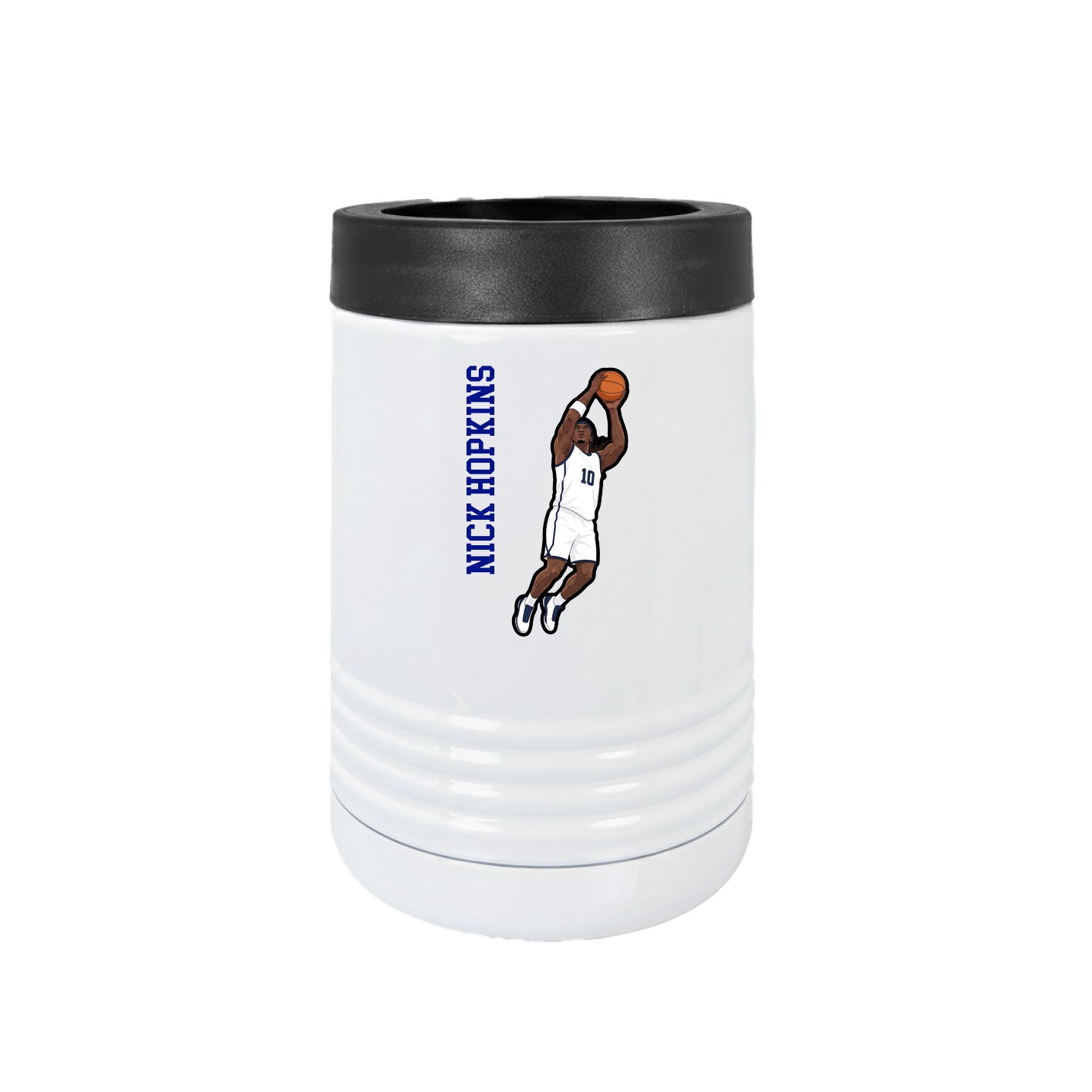 Beverage Holder — Name Vertical in White