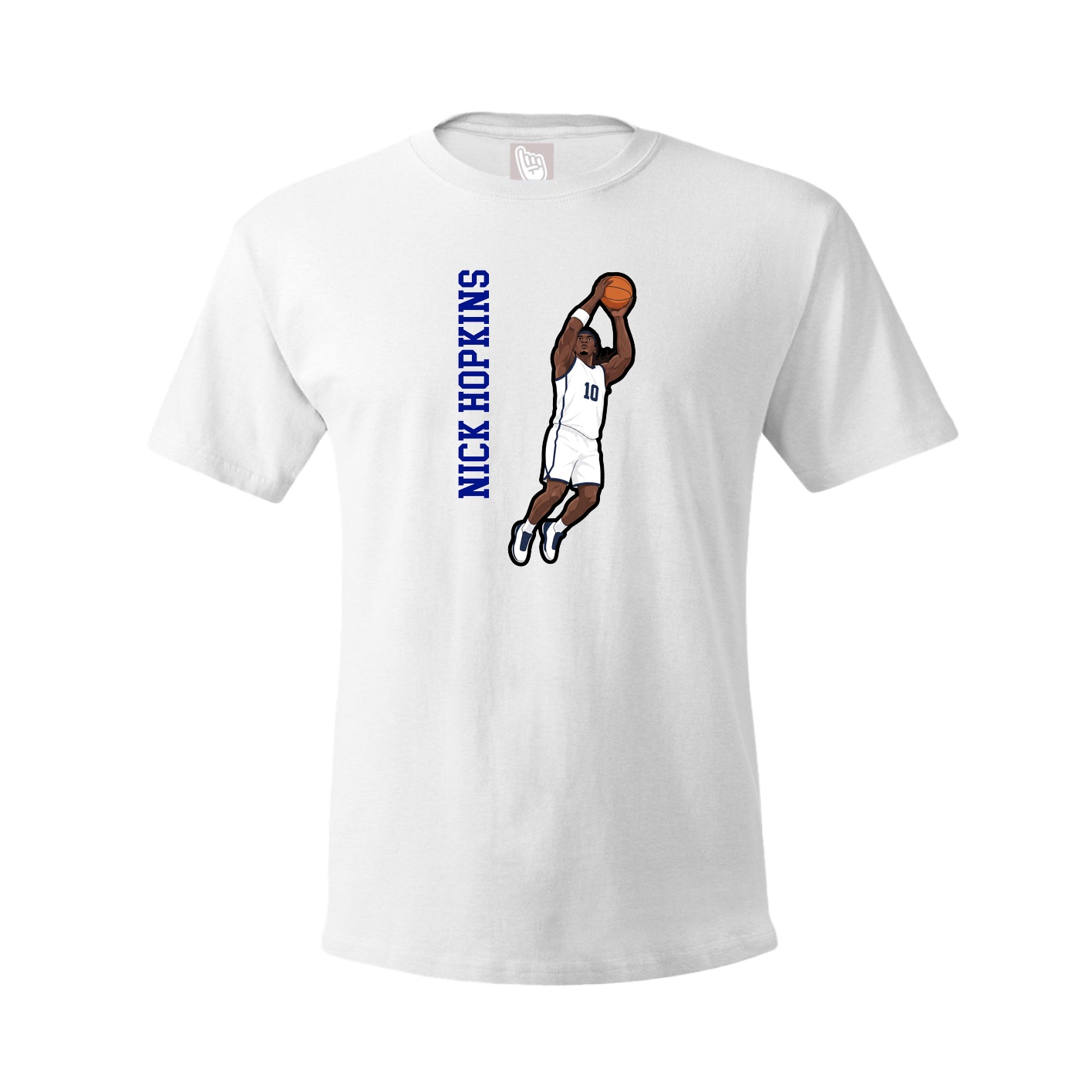 Tee — Name Vertical in White