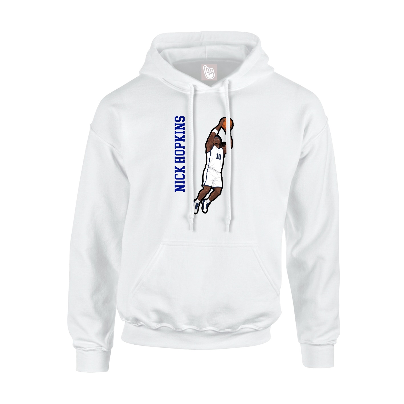 Youth Hoodie — Name Vertical in White