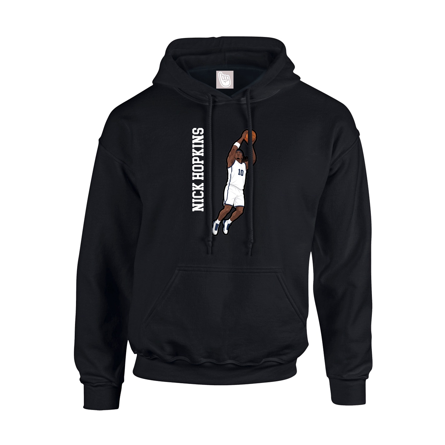 Youth Hoodie — Name Vertical in Black