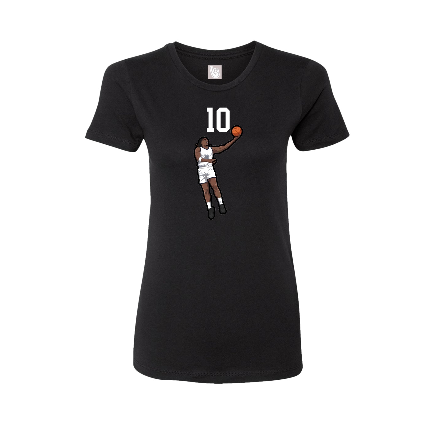 Womens Tee — Number Top in Black
