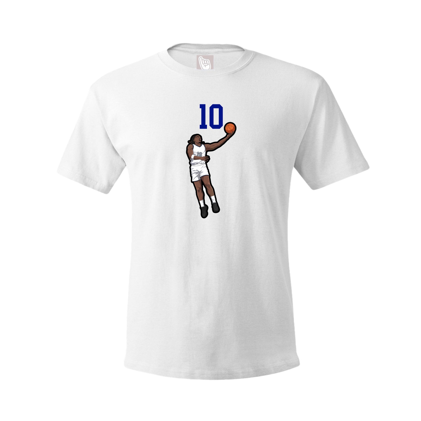 Youth Tee — Number Top in White