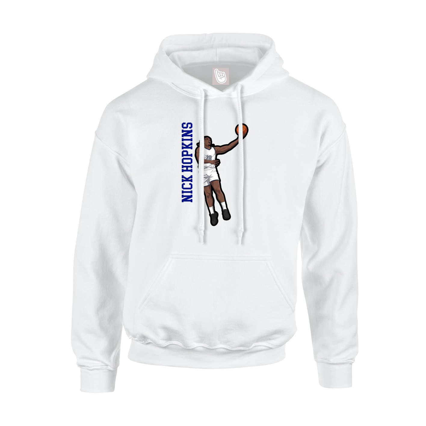 Youth Hoodie — Name Vertical in White