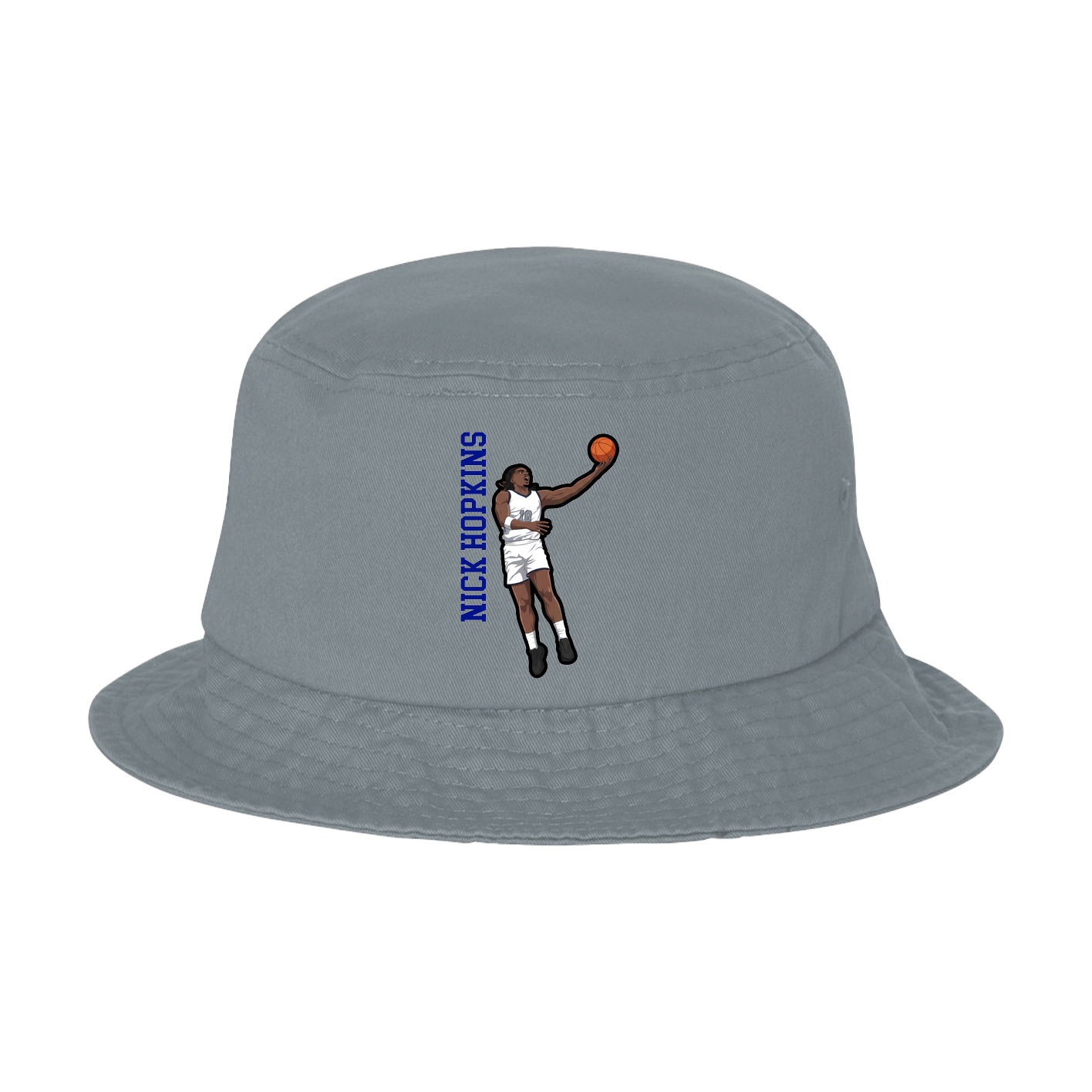 Bucket Cap — Name Vertical in Grey