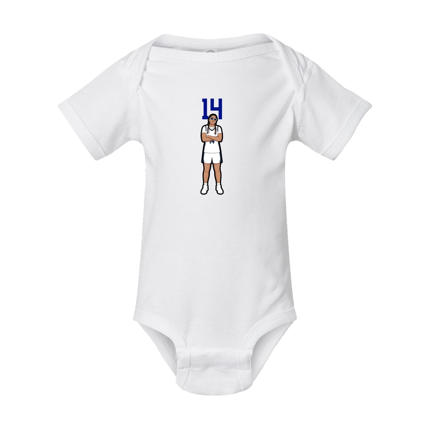 Baby Onesie — Number Top in White