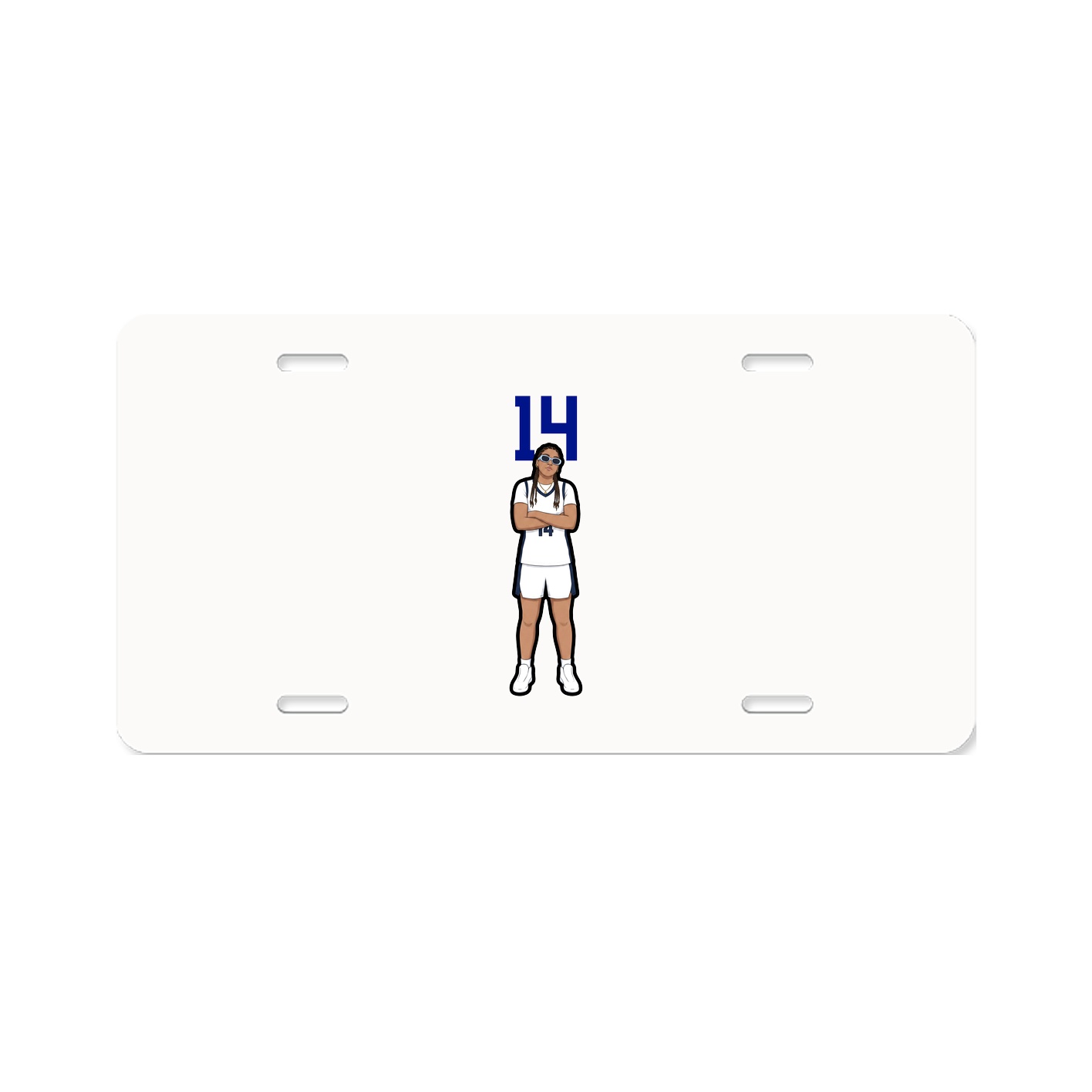 License Plate — Number Top in Classic