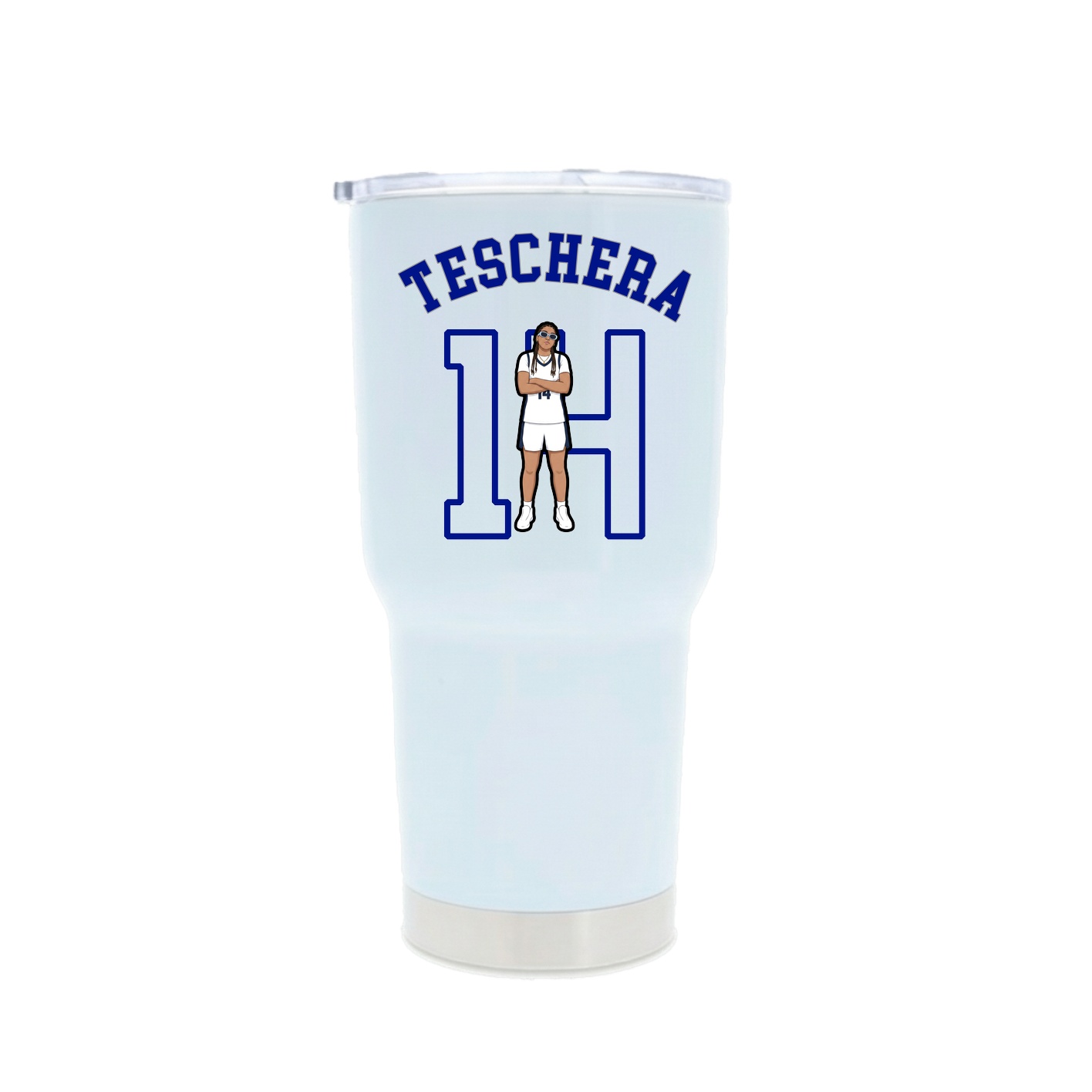 30oz Stainless Steel Tumbler — Shirsey Arch in White