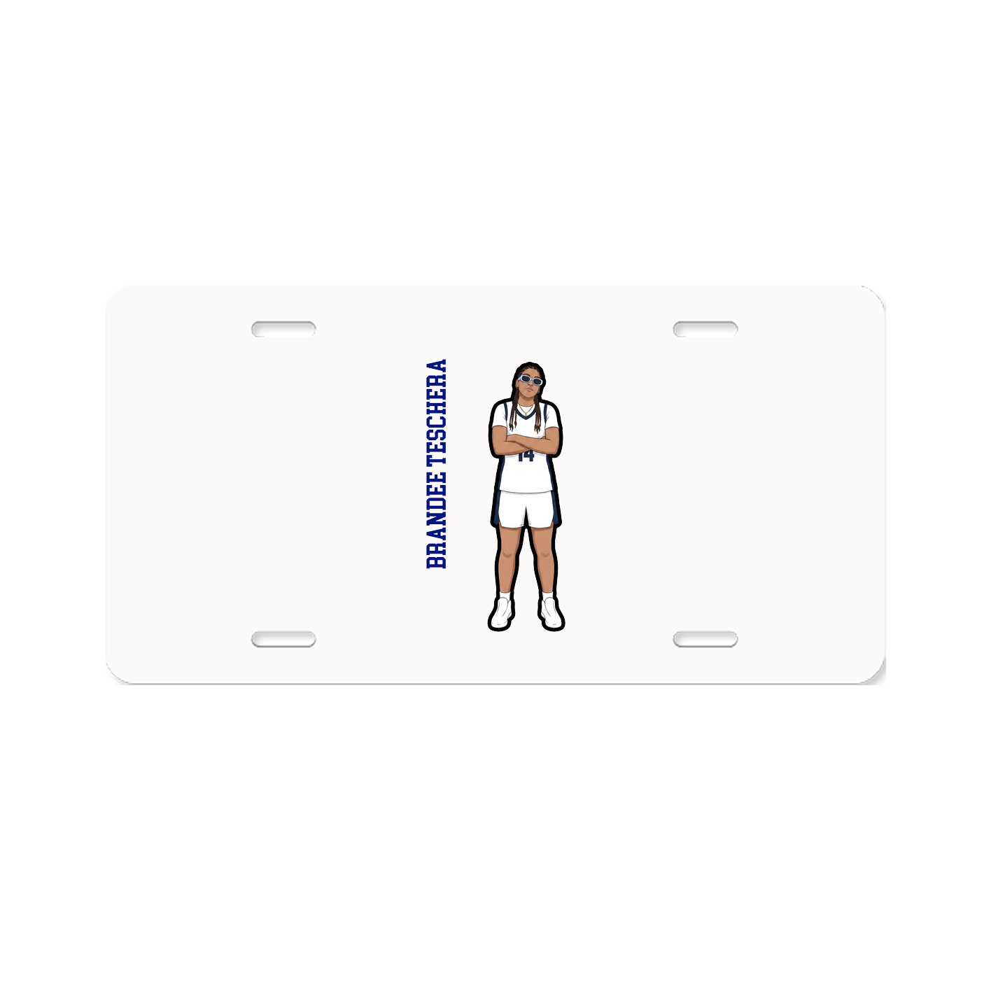 License Plate — Name Vertical in Classic