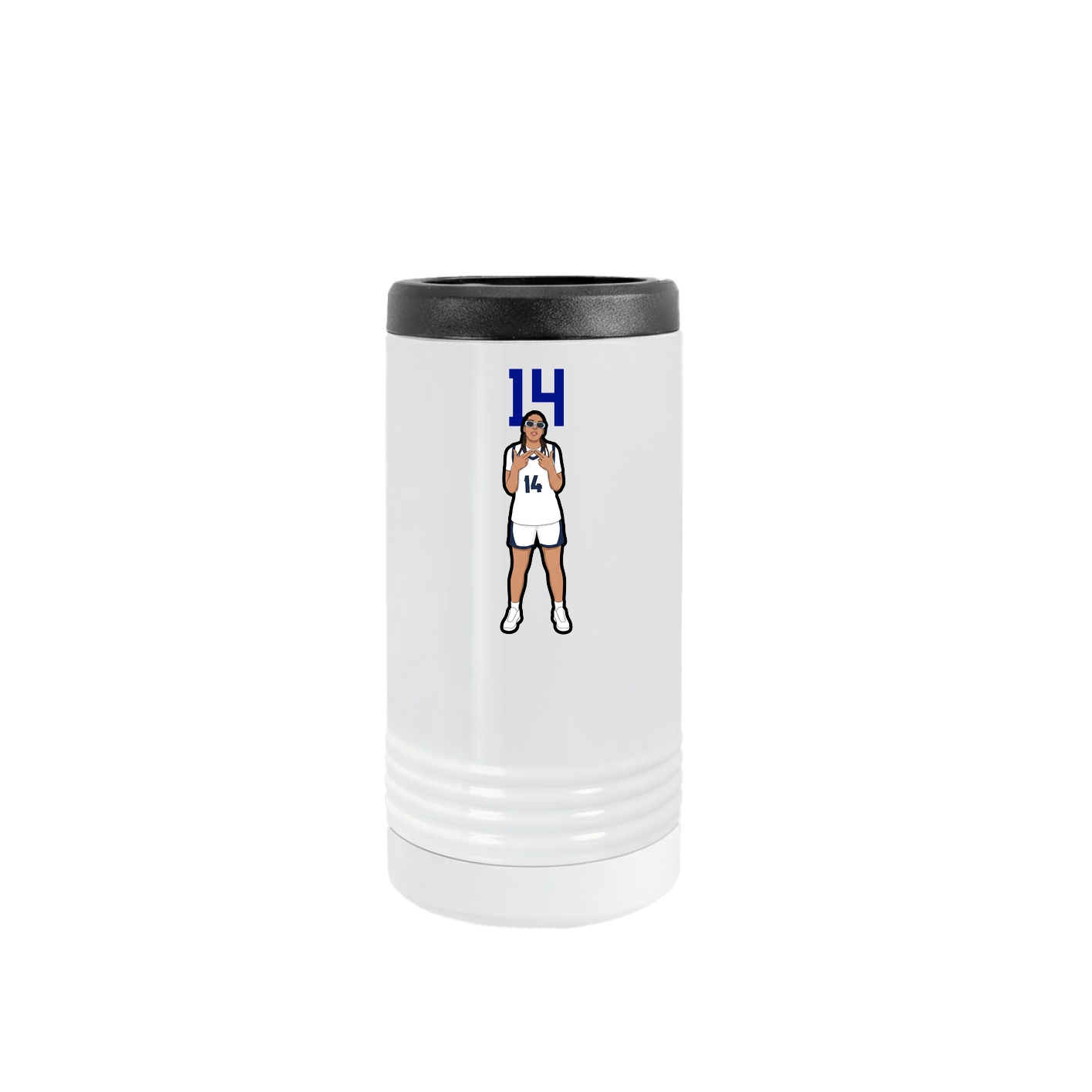 Slim Beverage Holder — Number Top in White