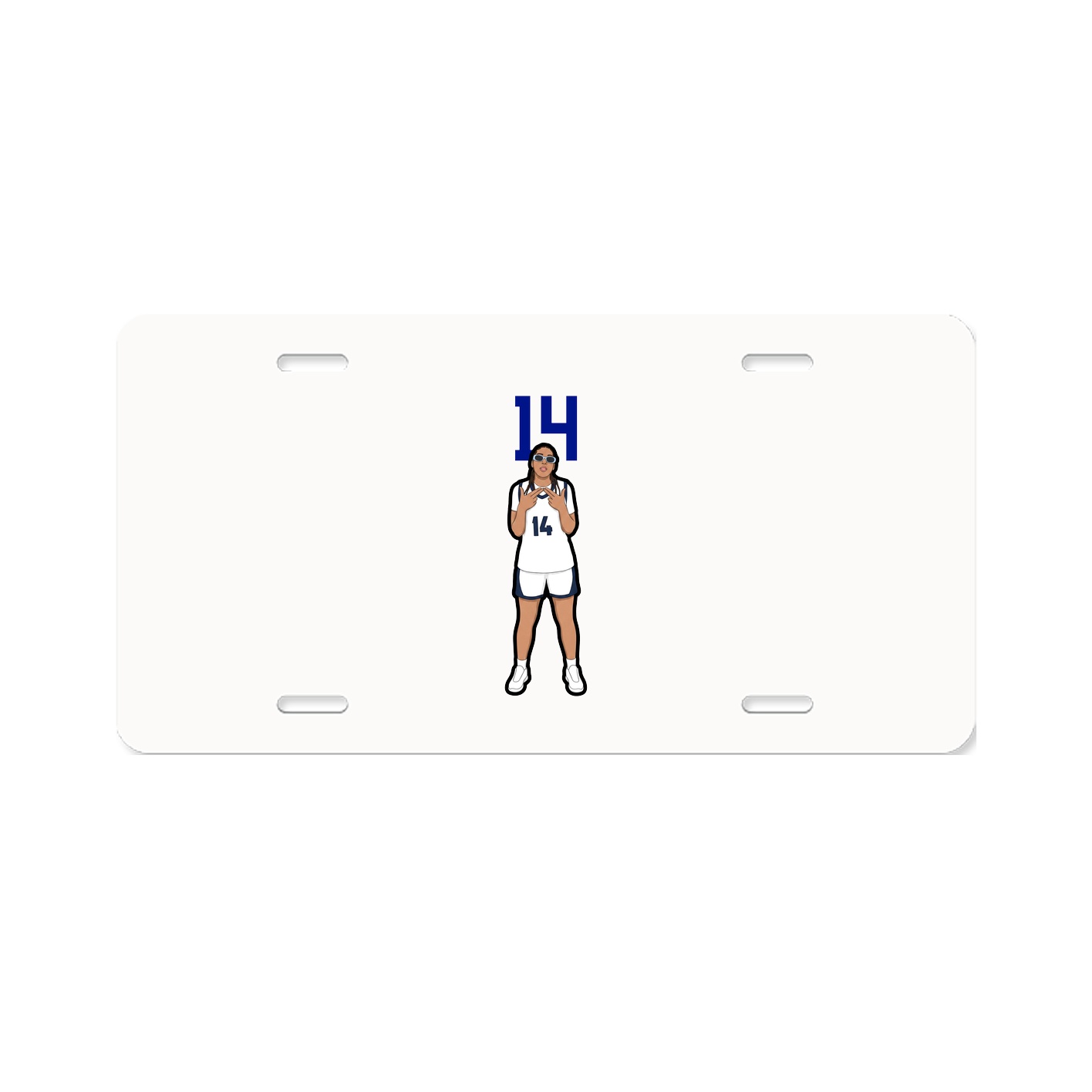 License Plate — Number Top in Classic