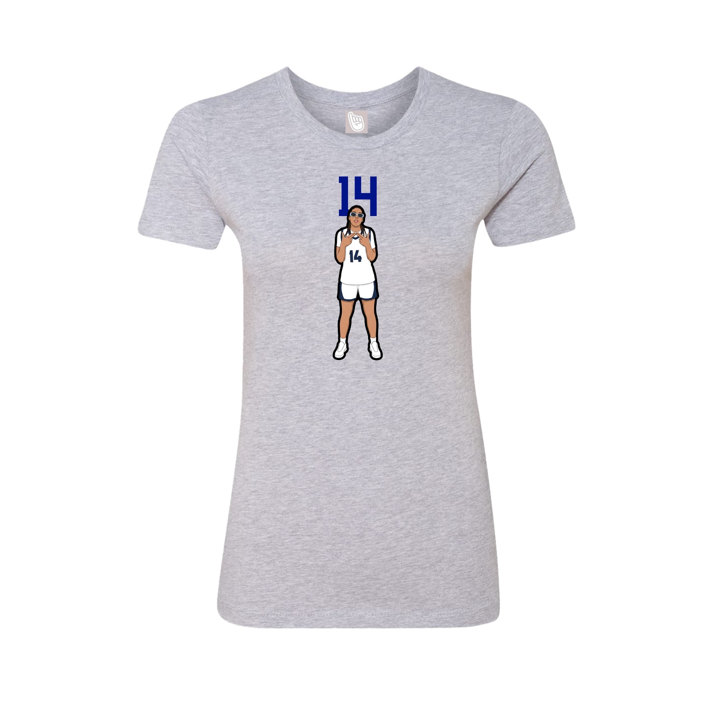 Womens Tee — Number Top in Grey