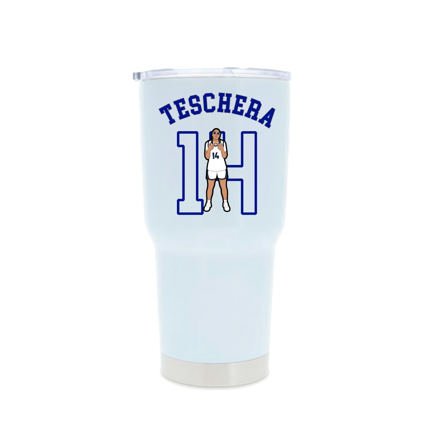 30oz Stainless Steel Tumbler — Shirsey Arch in White