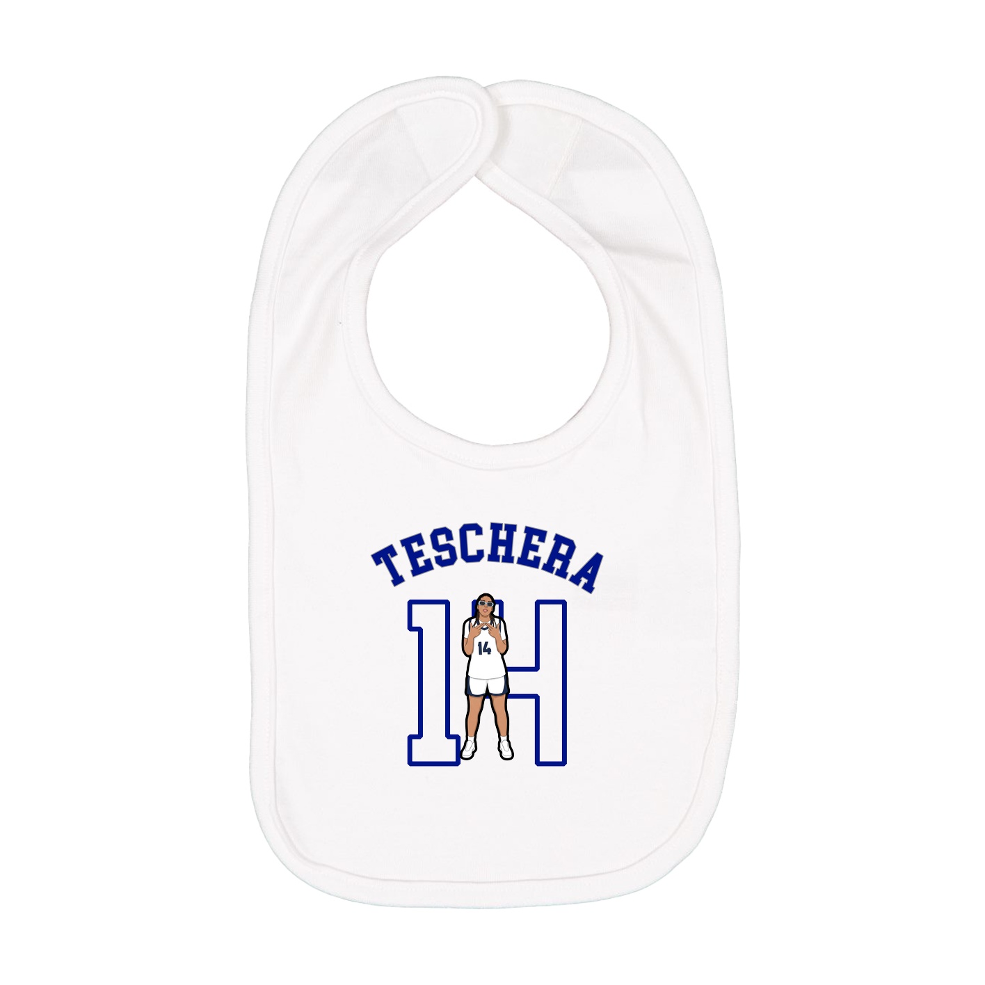 Infant Bib — Shirsey Arch in White