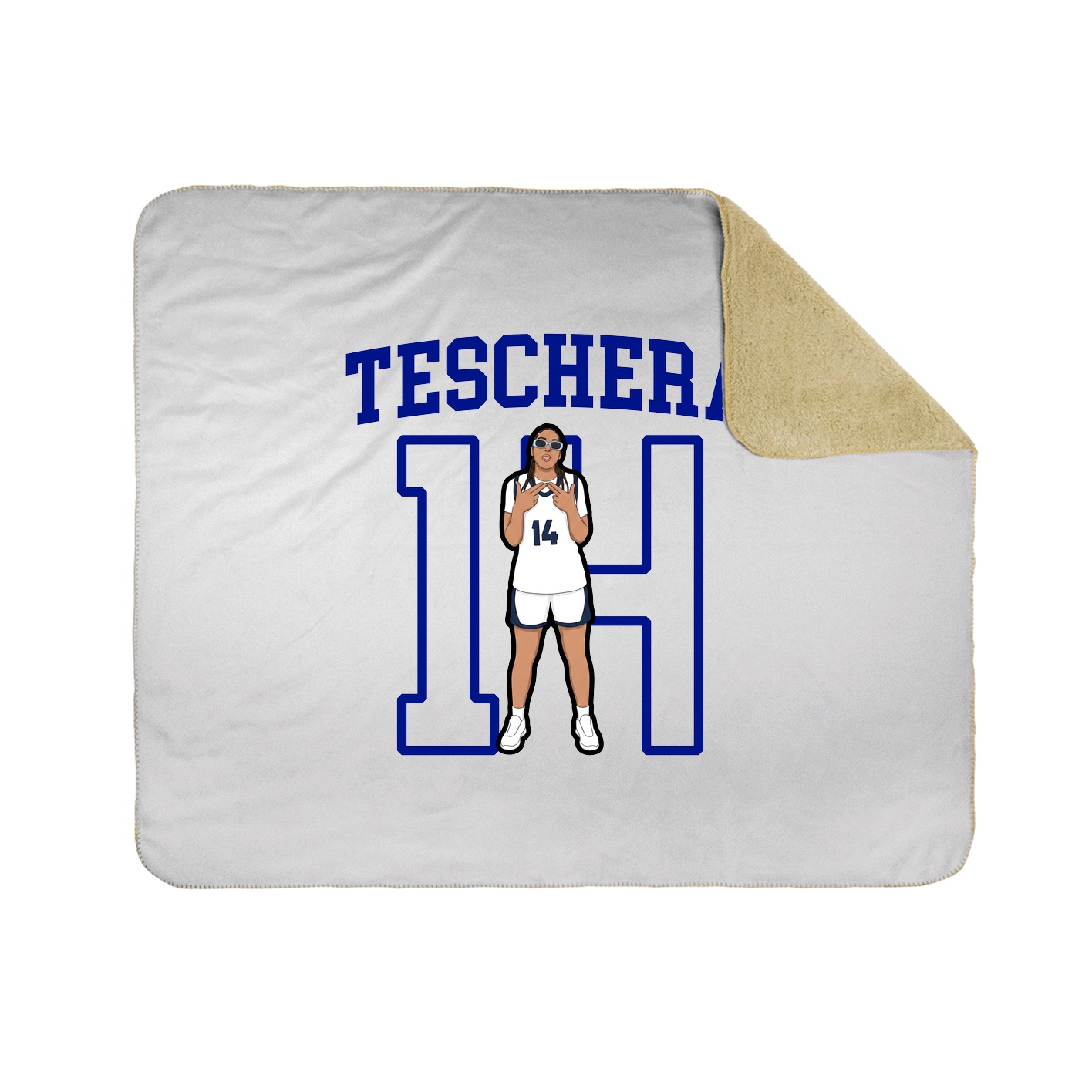 Throw Blanket — Shirsey in White