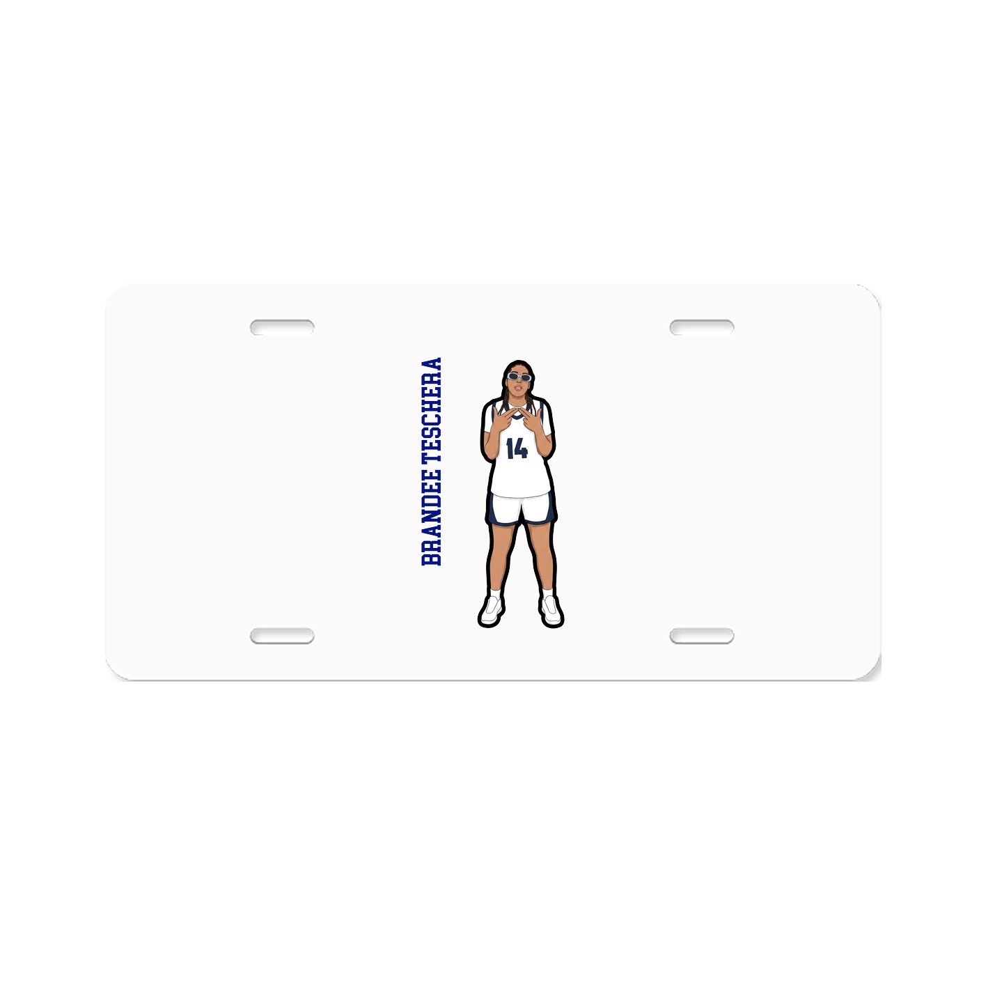 License Plate — Name Vertical in Classic
