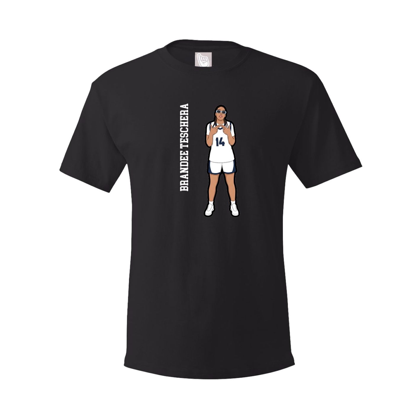 Youth Tee — Name Vertical in Black