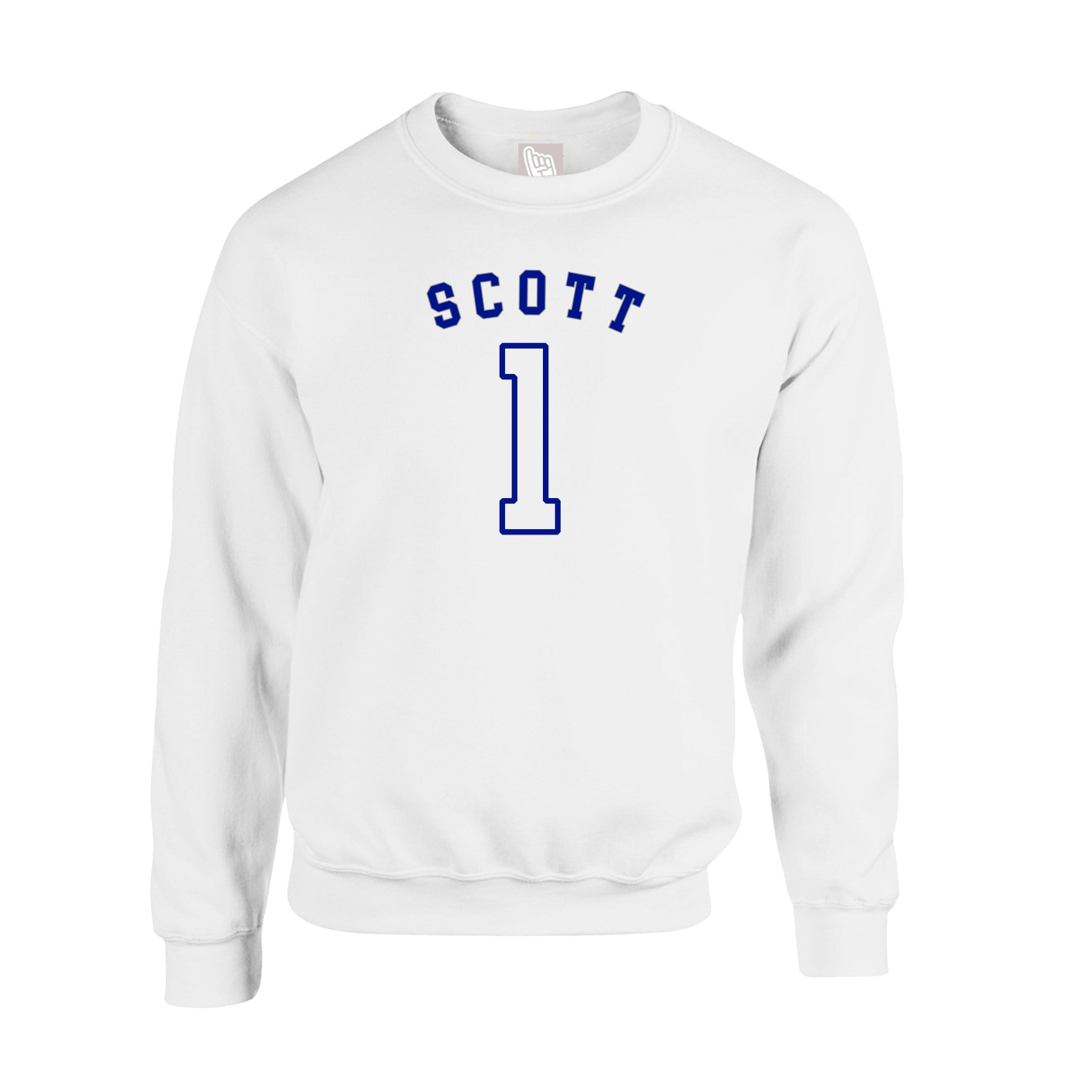 Fleece Crew — Shirsey Arch in White