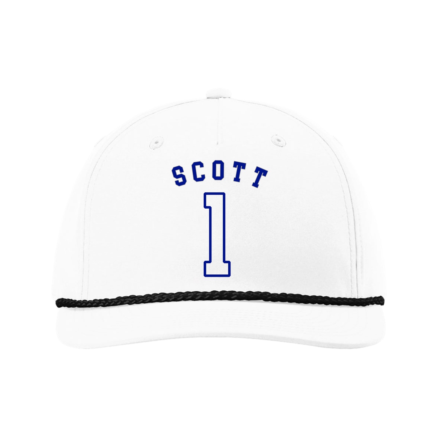 Five-Panel Classic Rope Cap — Shirsey Arch in White