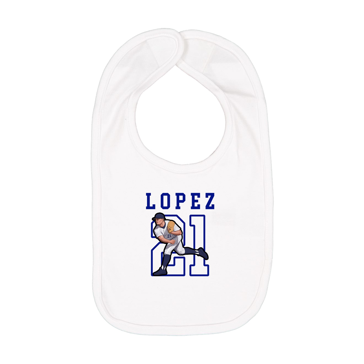 Infant Bib — Shirsey in White