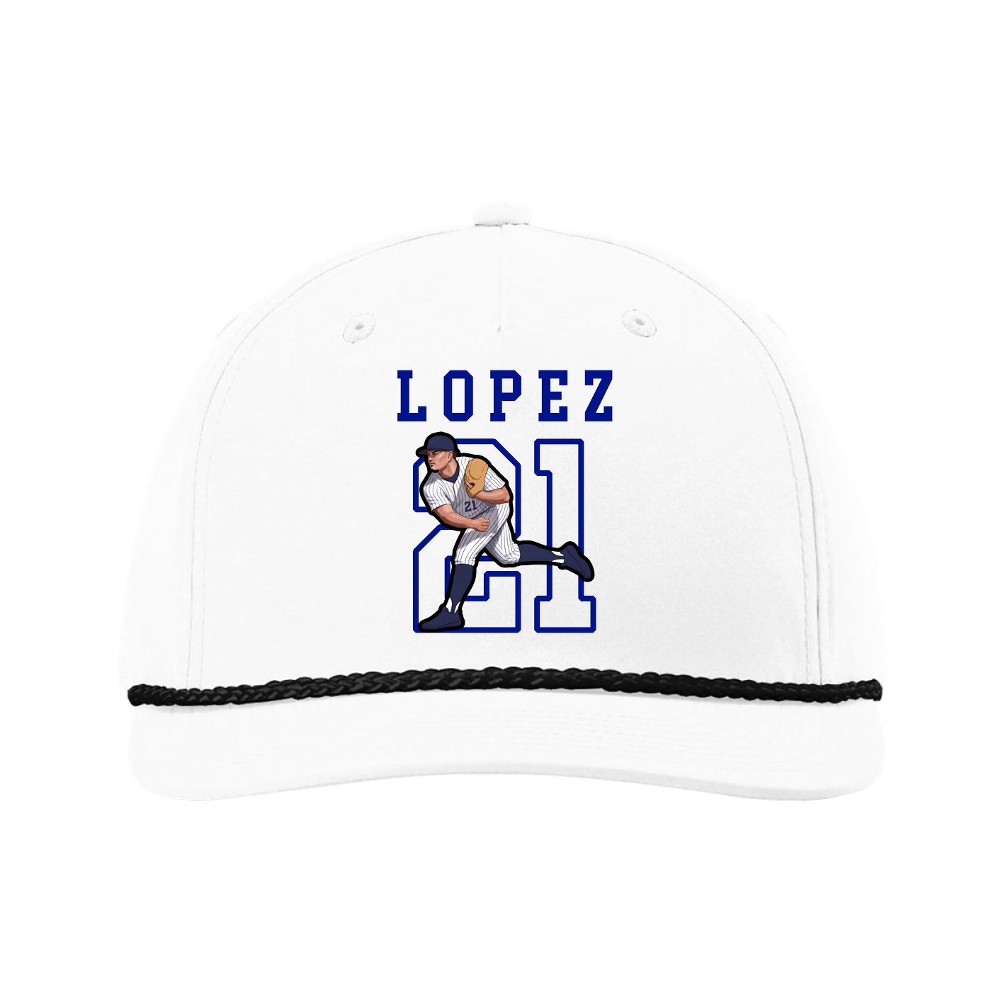 Five-Panel Classic Rope Cap — Shirsey in White