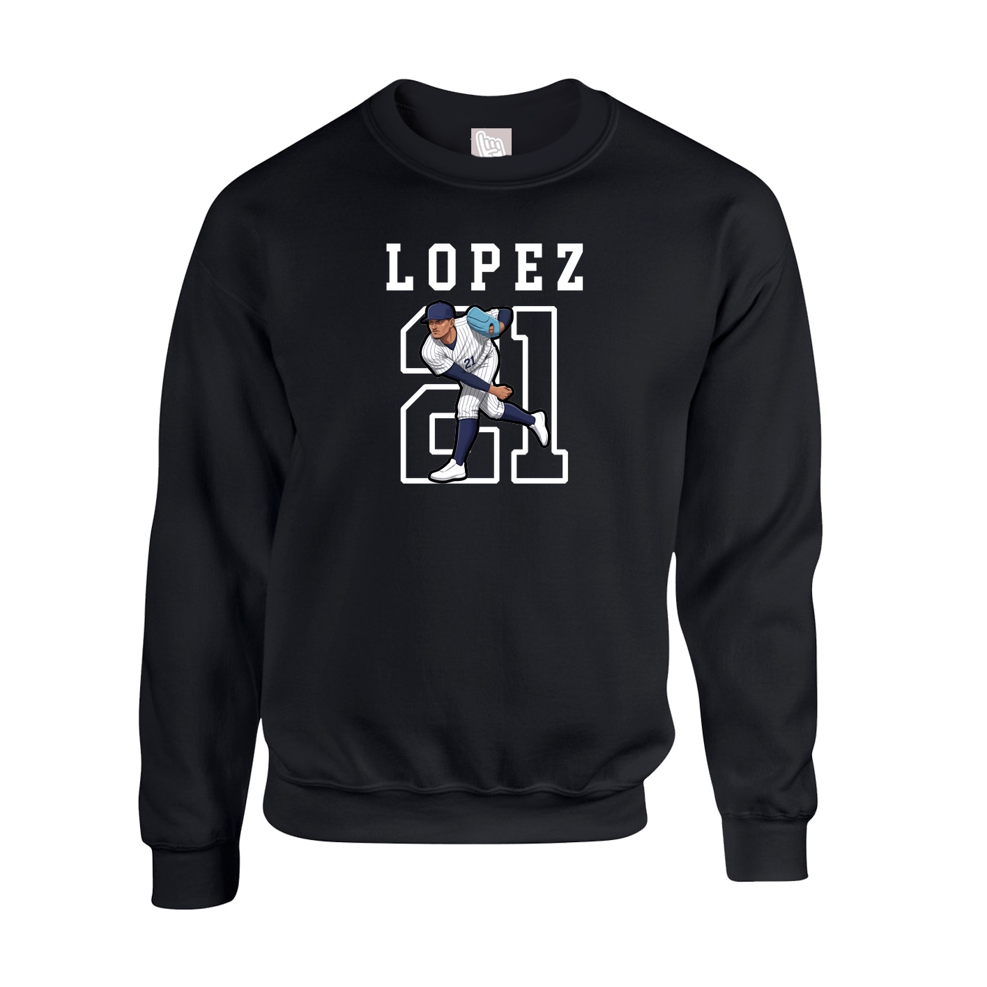 Fleece Crew — Shirsey in Black