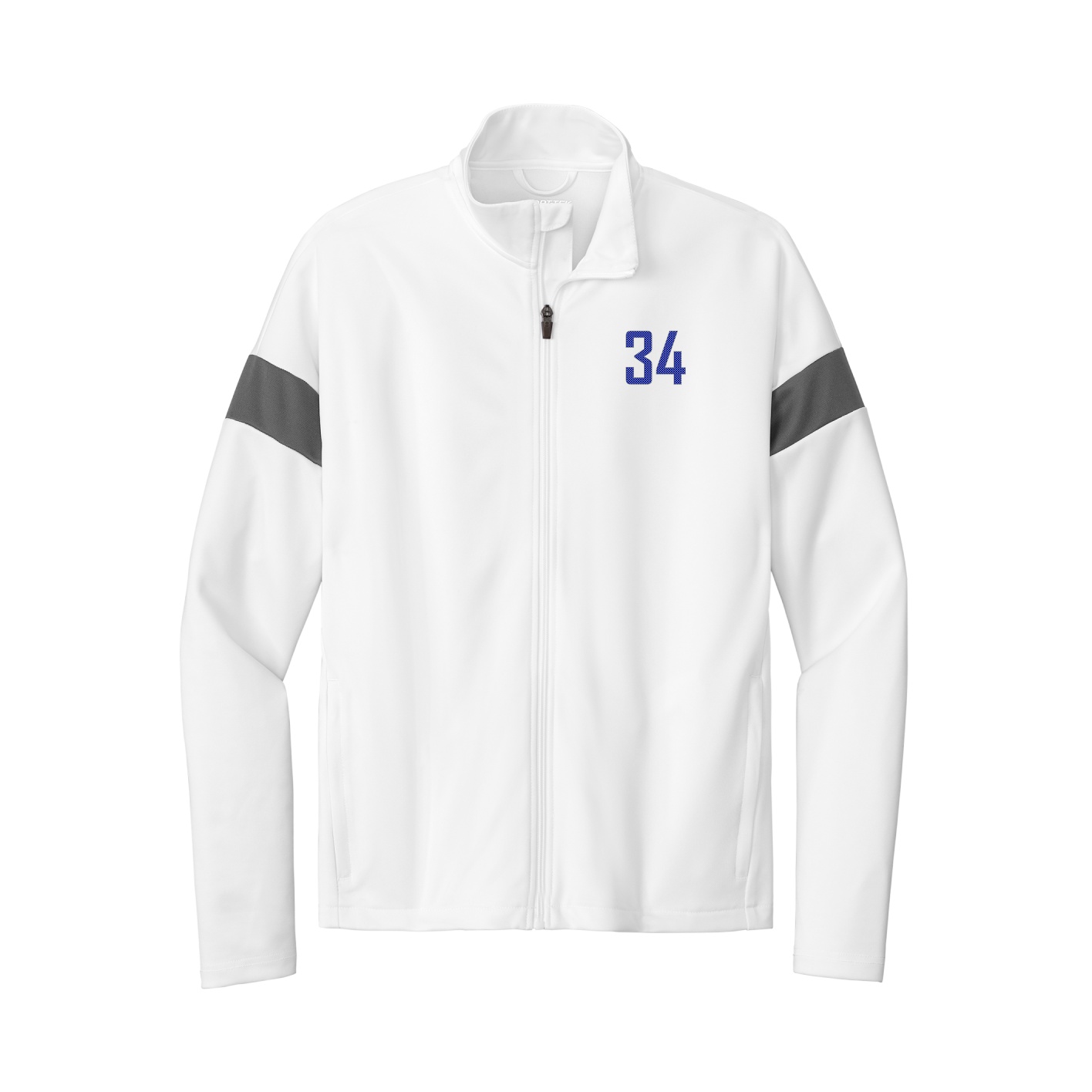 Team Travel Full-Zip Jacket — Front Shirsy in White/Grey