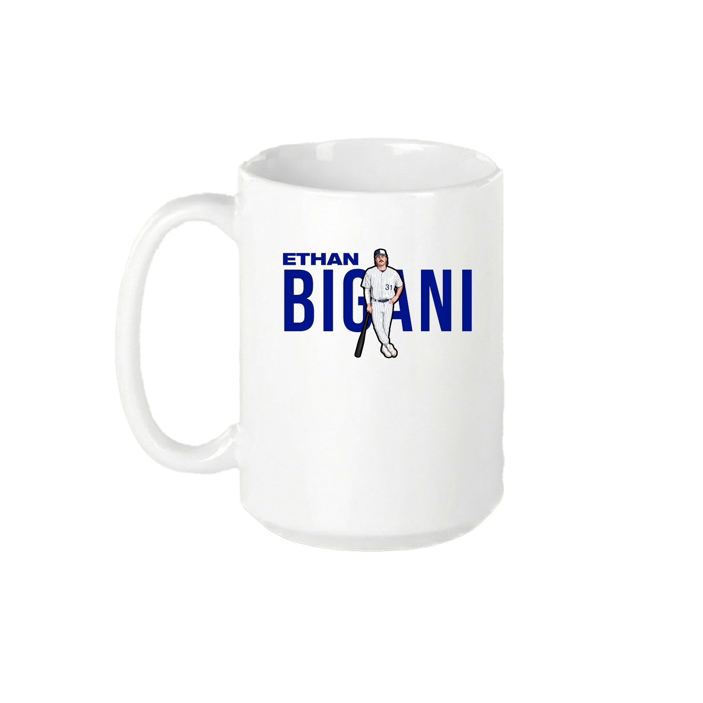 15oz Coffee Mug — Player Name in White