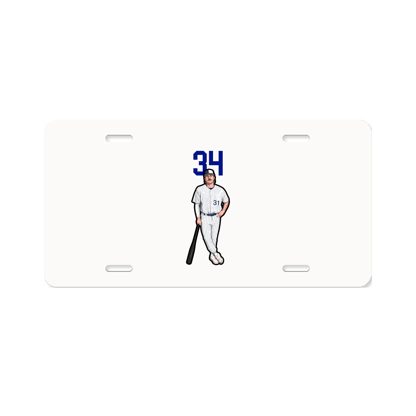License Plate — Number Top in Classic