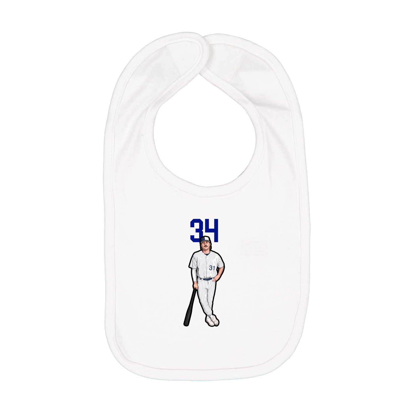 Infant Bib — Number Top in White