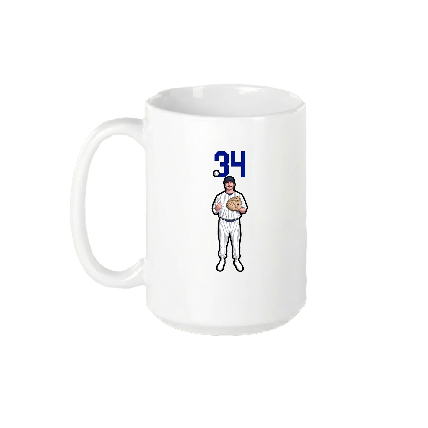 15oz Coffee Mug — Number Top in White