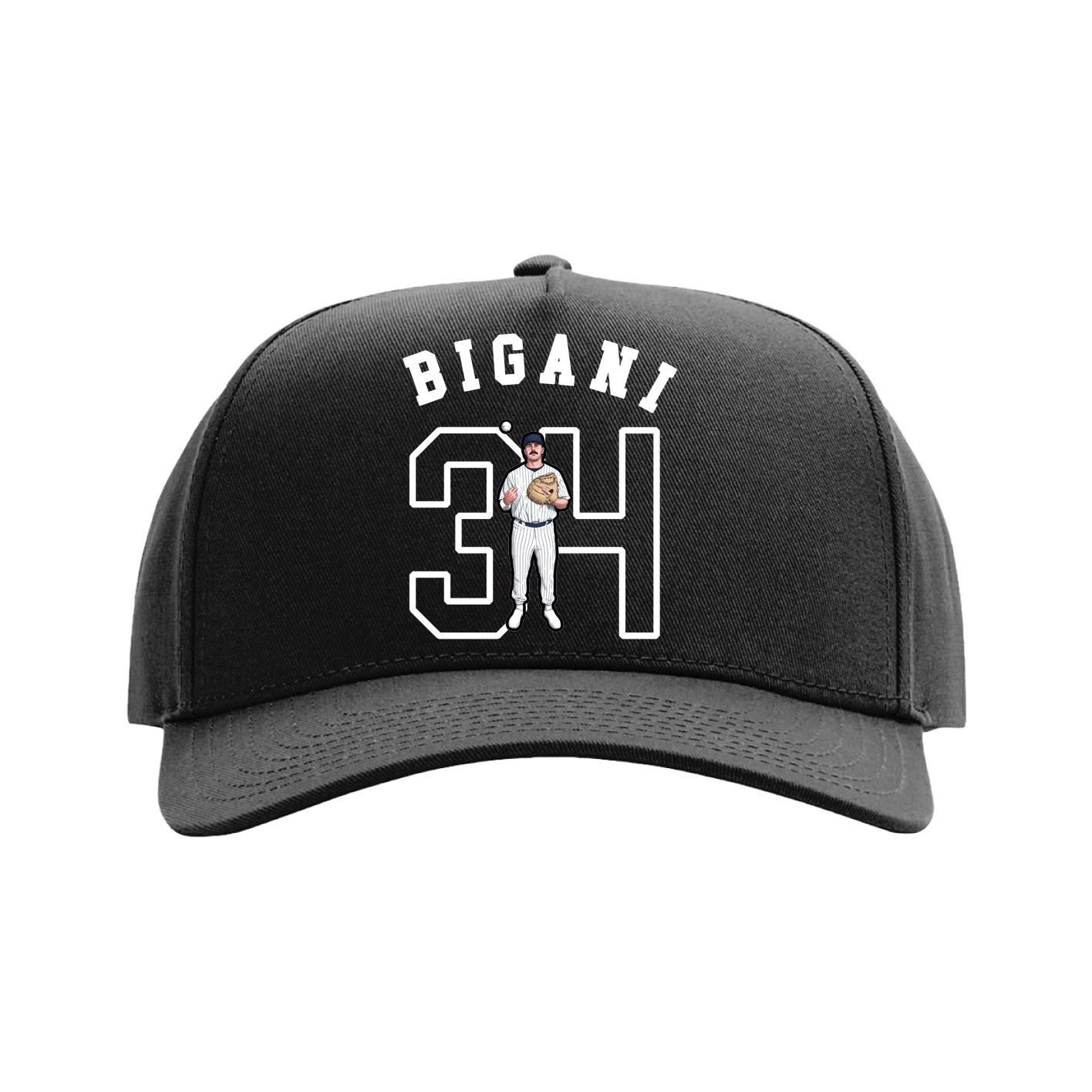Full Fabric Five-Panel Champ Cap — Shirsey Arch in Black