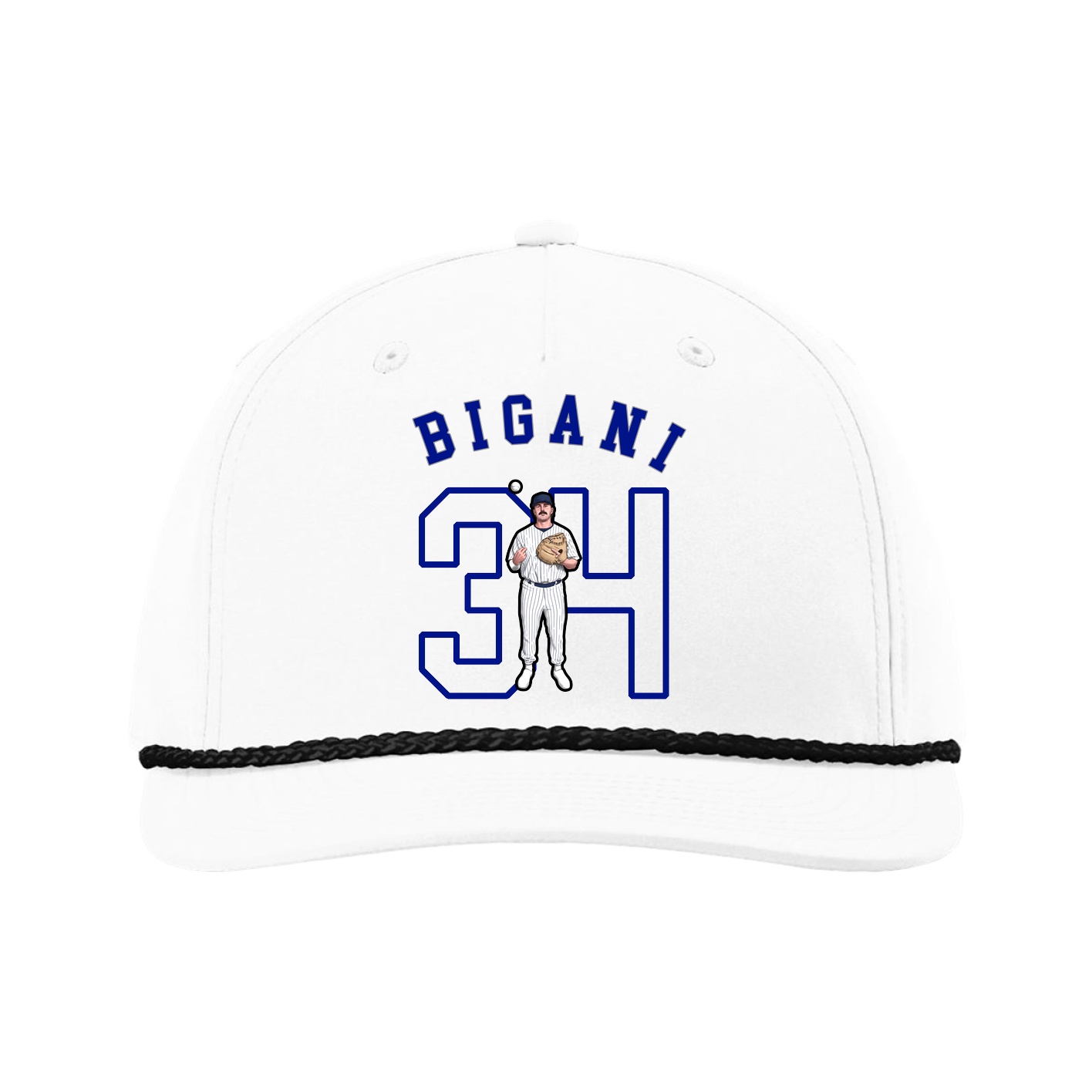 Five-Panel Classic Rope Cap — Shirsey Arch in White