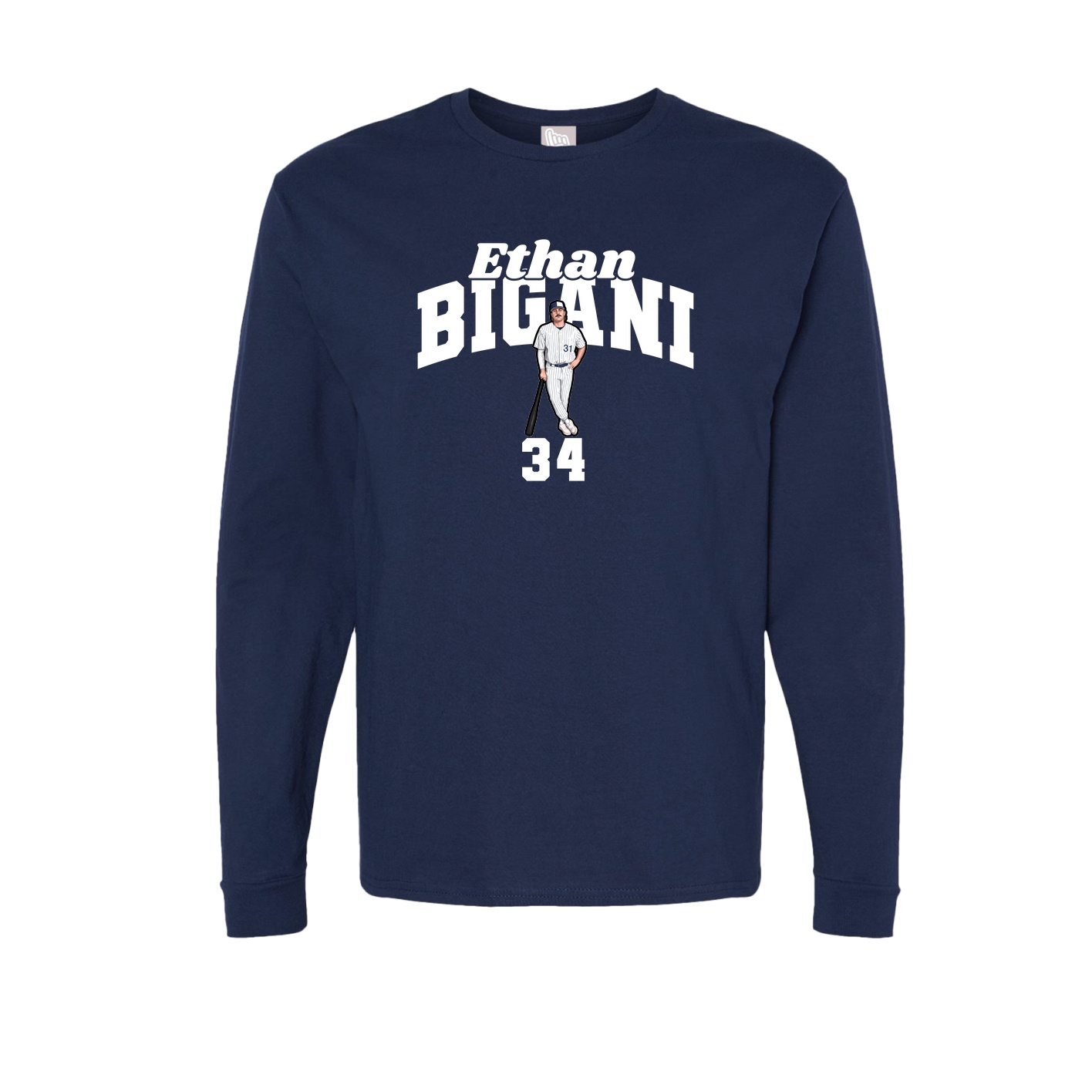 Long Sleeve Tee — Signature Arch in Navy