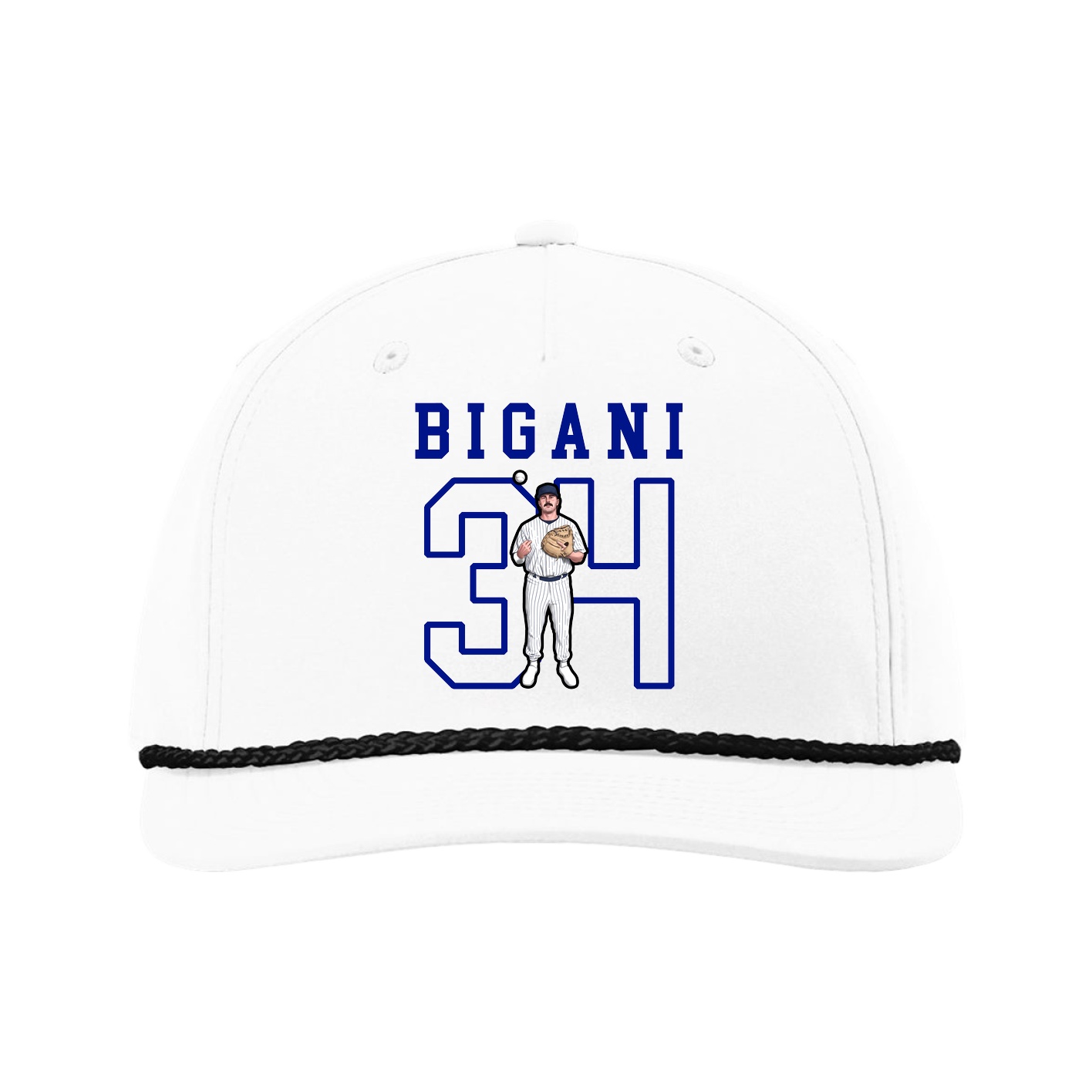 Five-Panel Classic Rope Cap — Shirsey in White