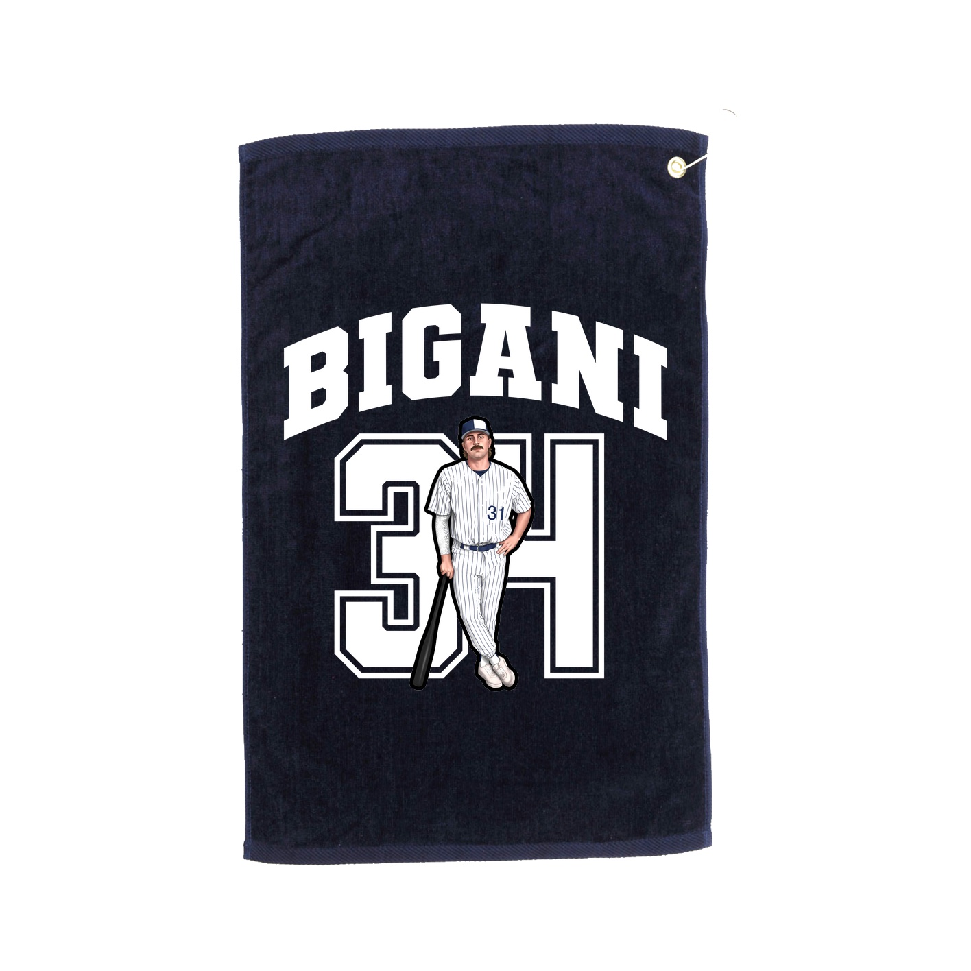 Golf Towel — Number in Navy