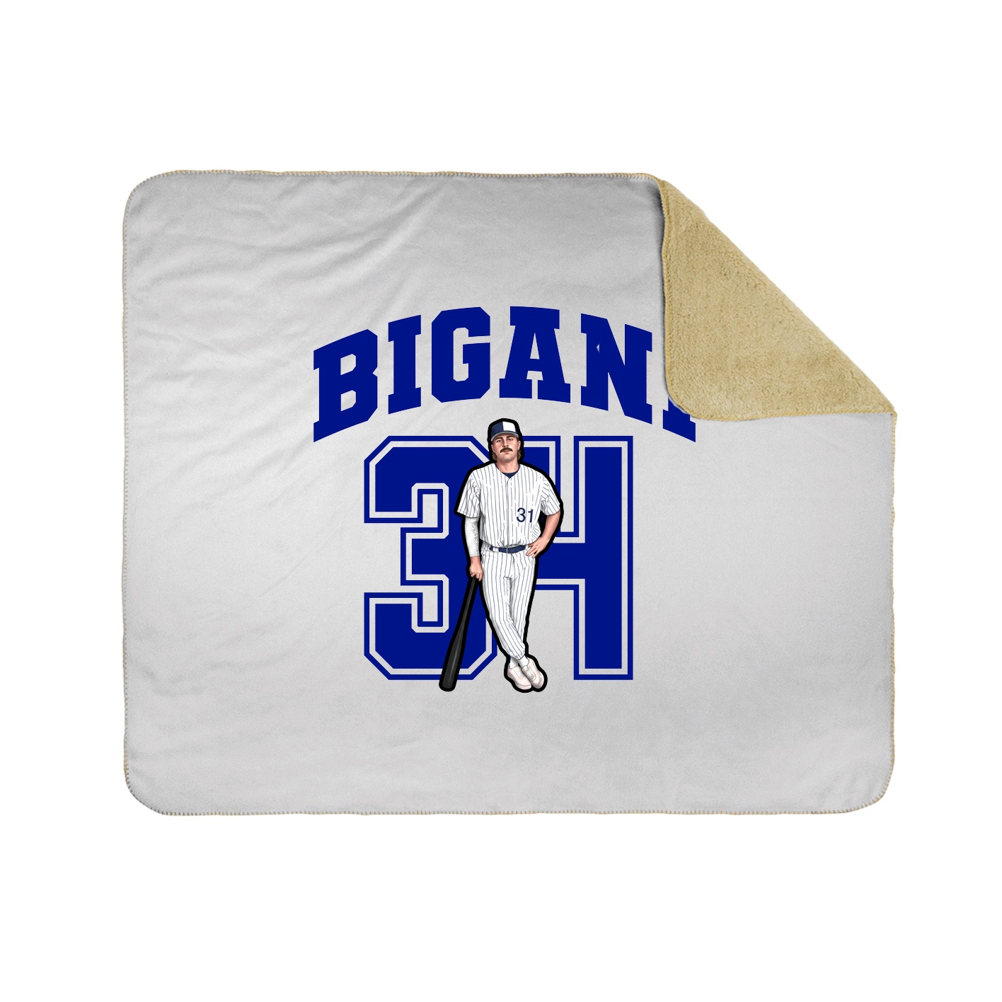 Throw Blanket — Number in White