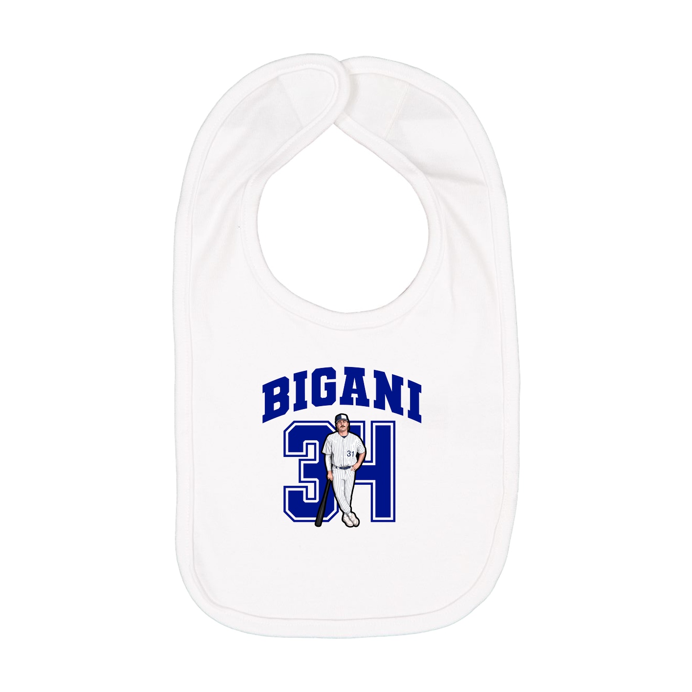 Infant Bib — Number in White